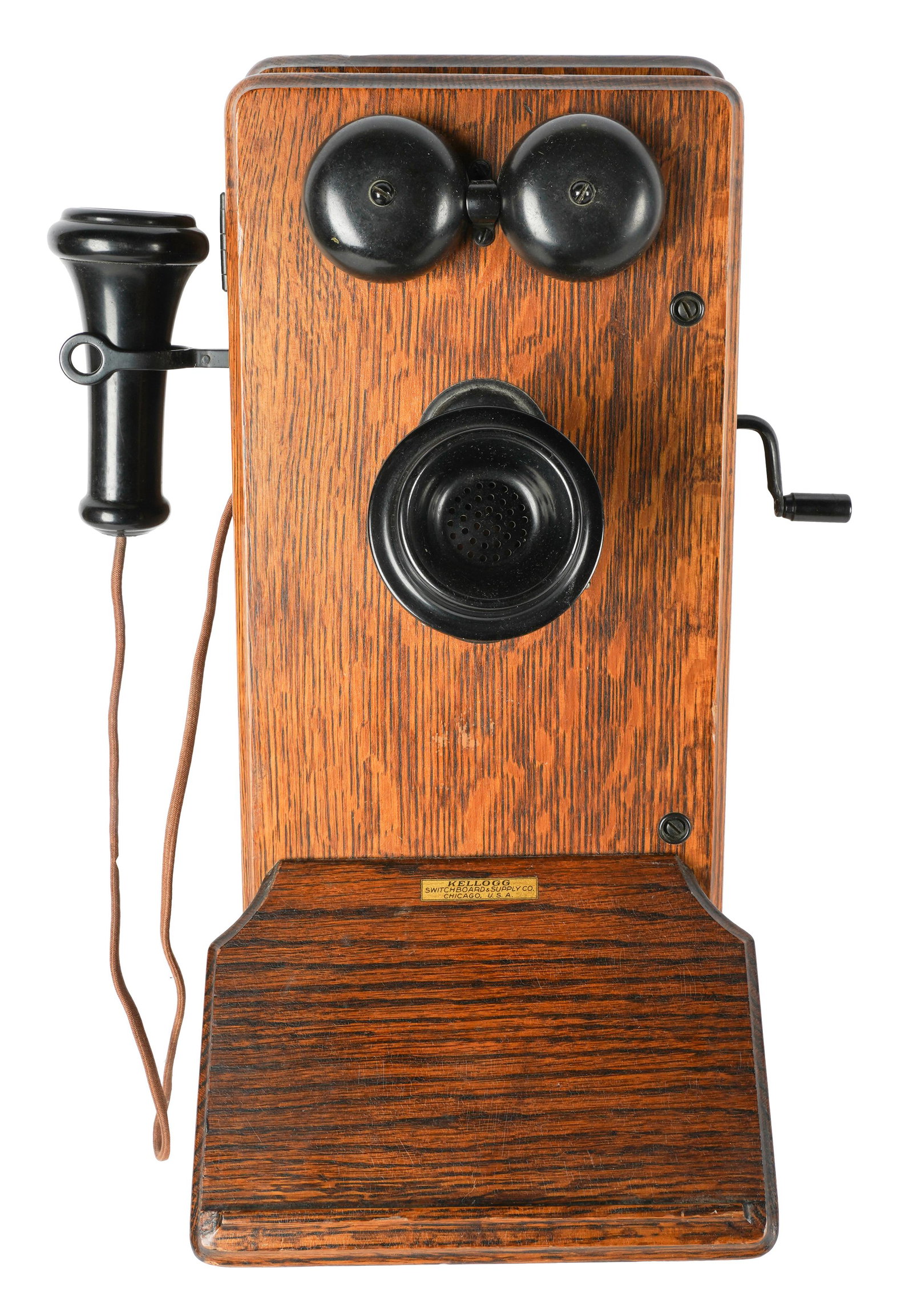 KELLOGG OAK WALL TELEPHONE (1 of 9)