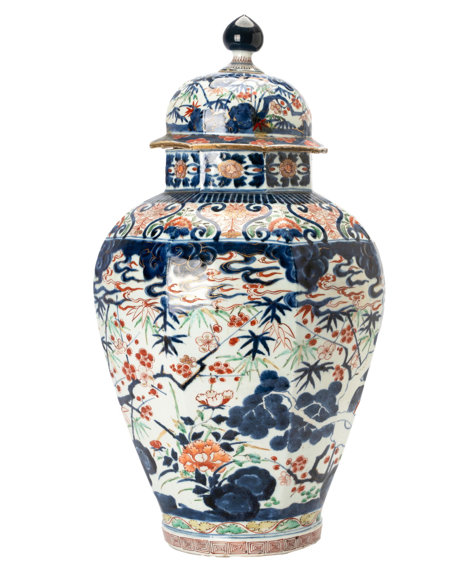JAPANESE IMARI PORCELAIN TEMPLE JAR (1 of 12)
