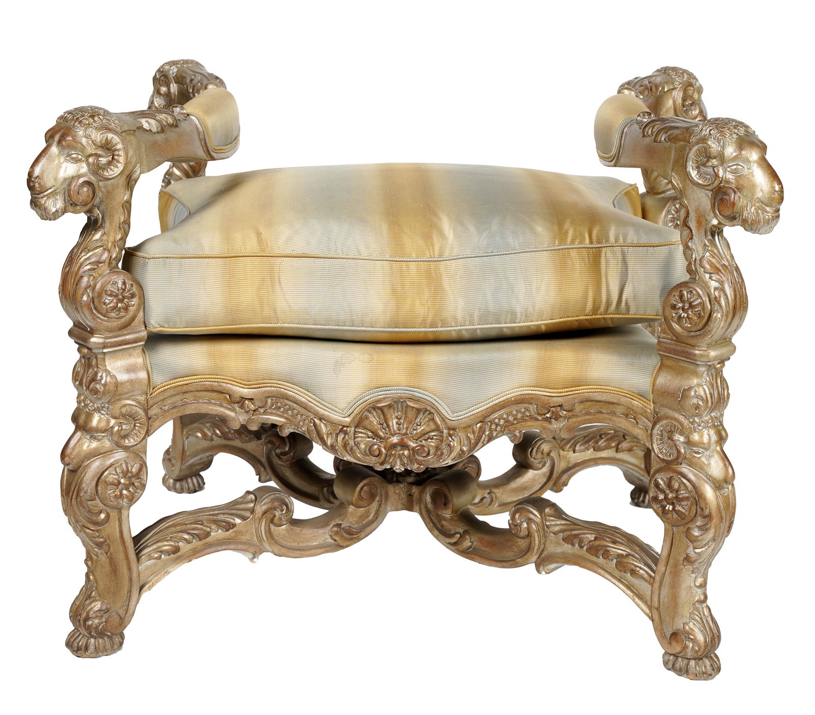 CARVED GILTWOOD BENCH (1 of 11)