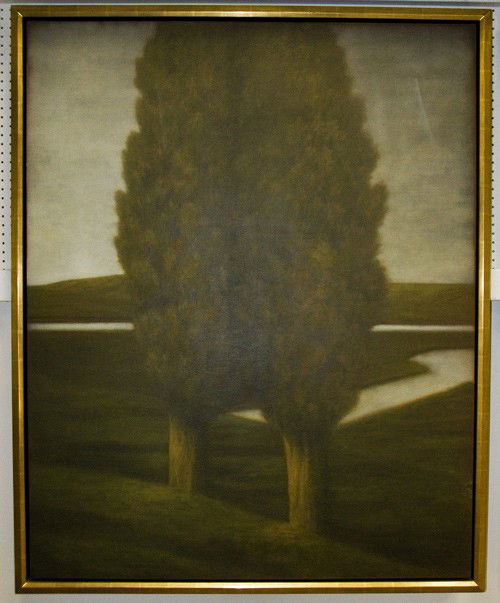 WADE HOEFER: "NEGROSO II": 1995, Oil on canvas, signed, dated and titled, verso. Provenance: Patricia Faure Gallery, Santa Monica 60 x 48 inches