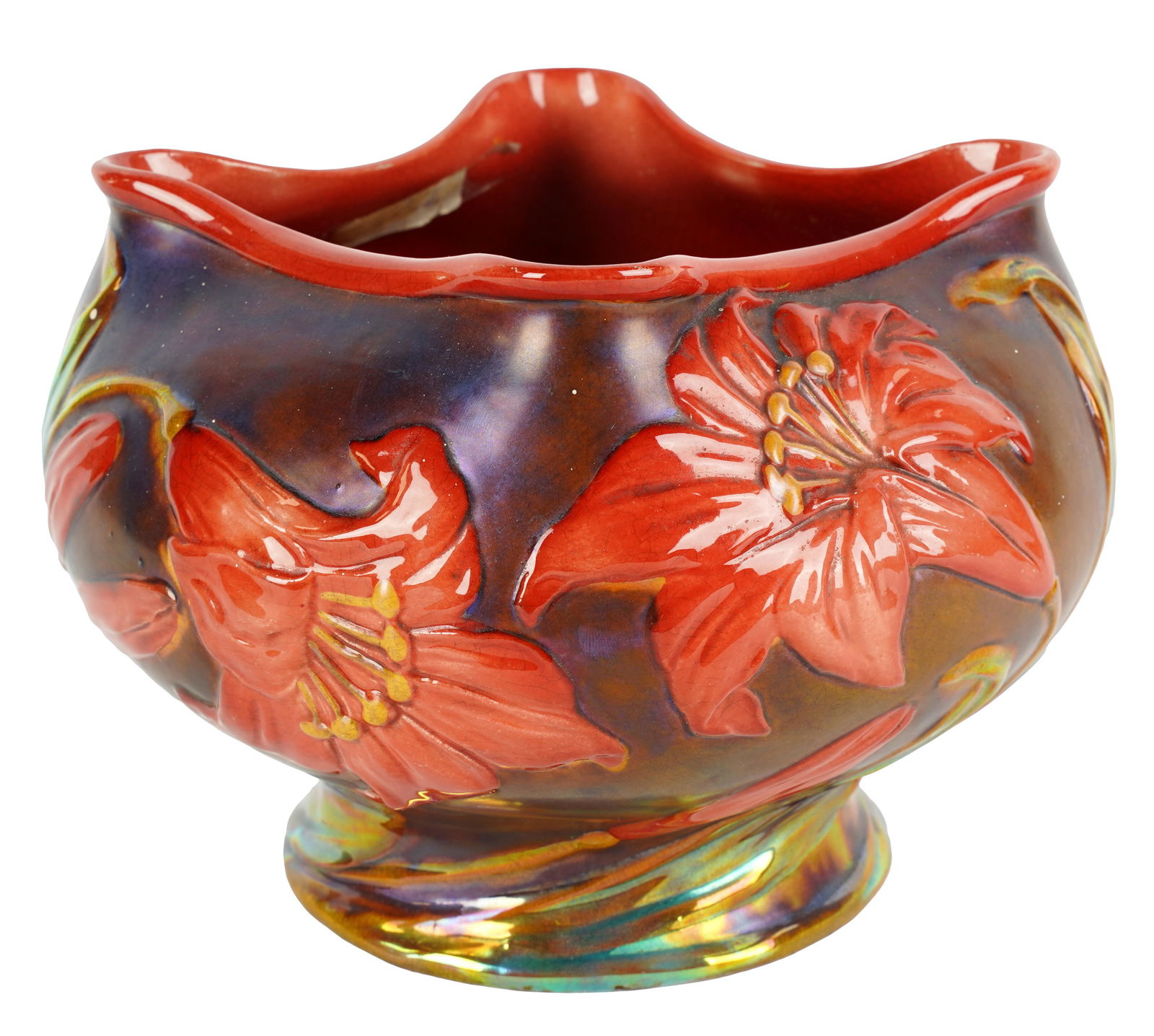 ZSOLNAY EOSIN GLAZED CERAMIC VASE (1 of 5)