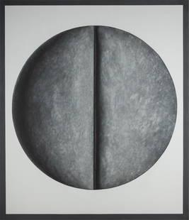 DAN FINSEL (B. 1982): ANDAL-MAY OSSIBILITIES-PAY (ATRILINEAL-PAY EIOSIS-MAY): 2013; flashe on linen-mounted wood panel, unframed; signed and dated verso; Provenance: The Estate of Juliet McIver, Los Angeles, CA; 72 x 62 inches