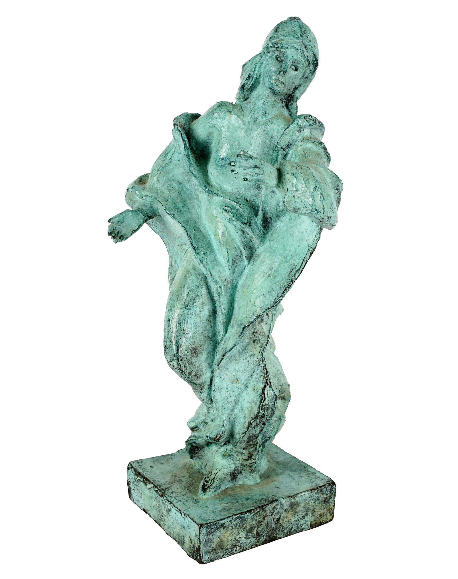 PATINATED BRONZE FIGURE OF A WOMAN (1 of 8)
