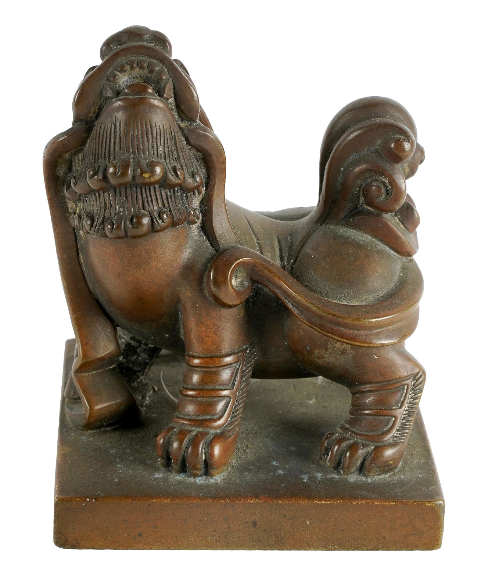 CHINESE BRONZE FOO DOG FIGURE (1 of 6)