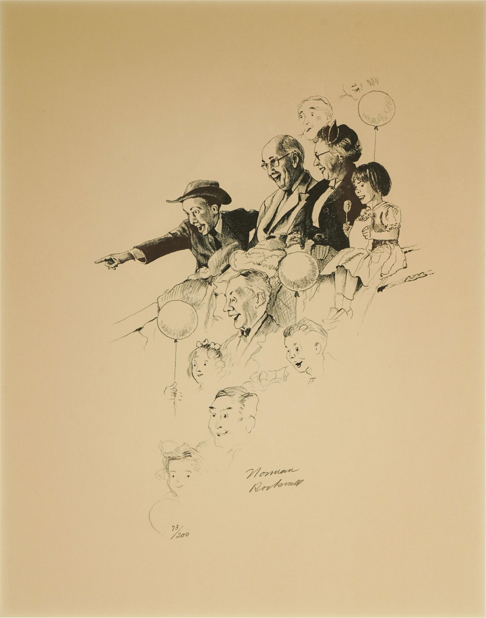 NORMAN ROCKWELL (1894 - 1978): CIRCUS SPECTATORS (1 of 9)