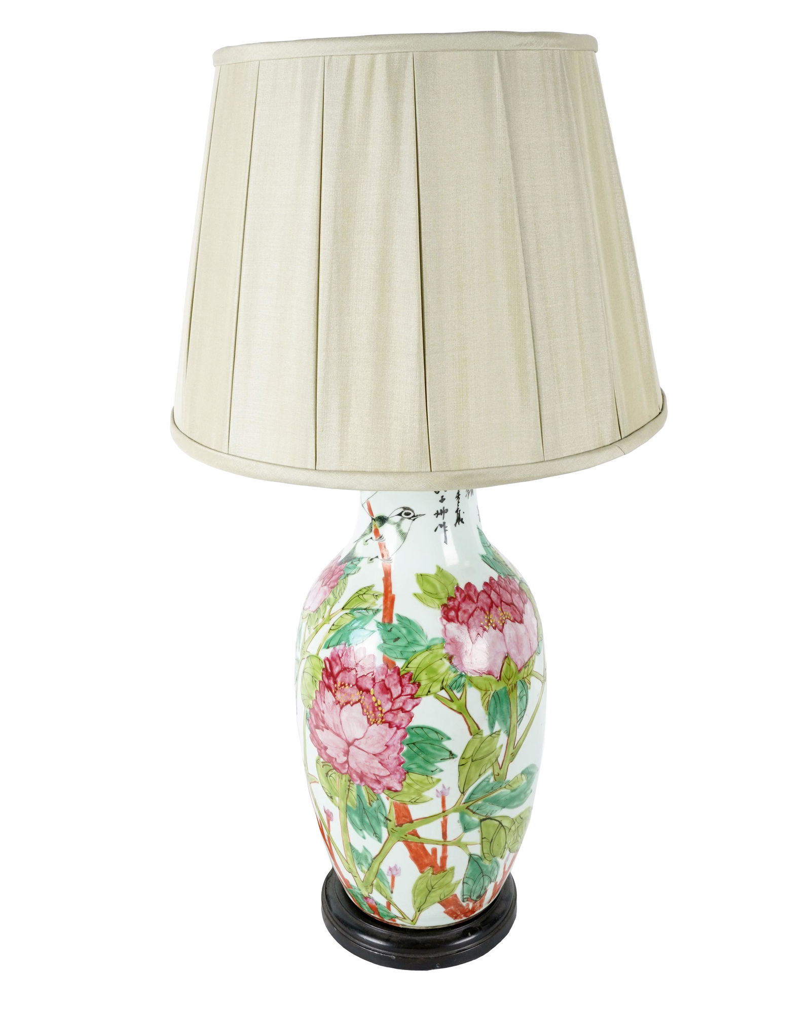 CHINESE FLORAL PORCELAIN TABLE LAMP (1 of 13)