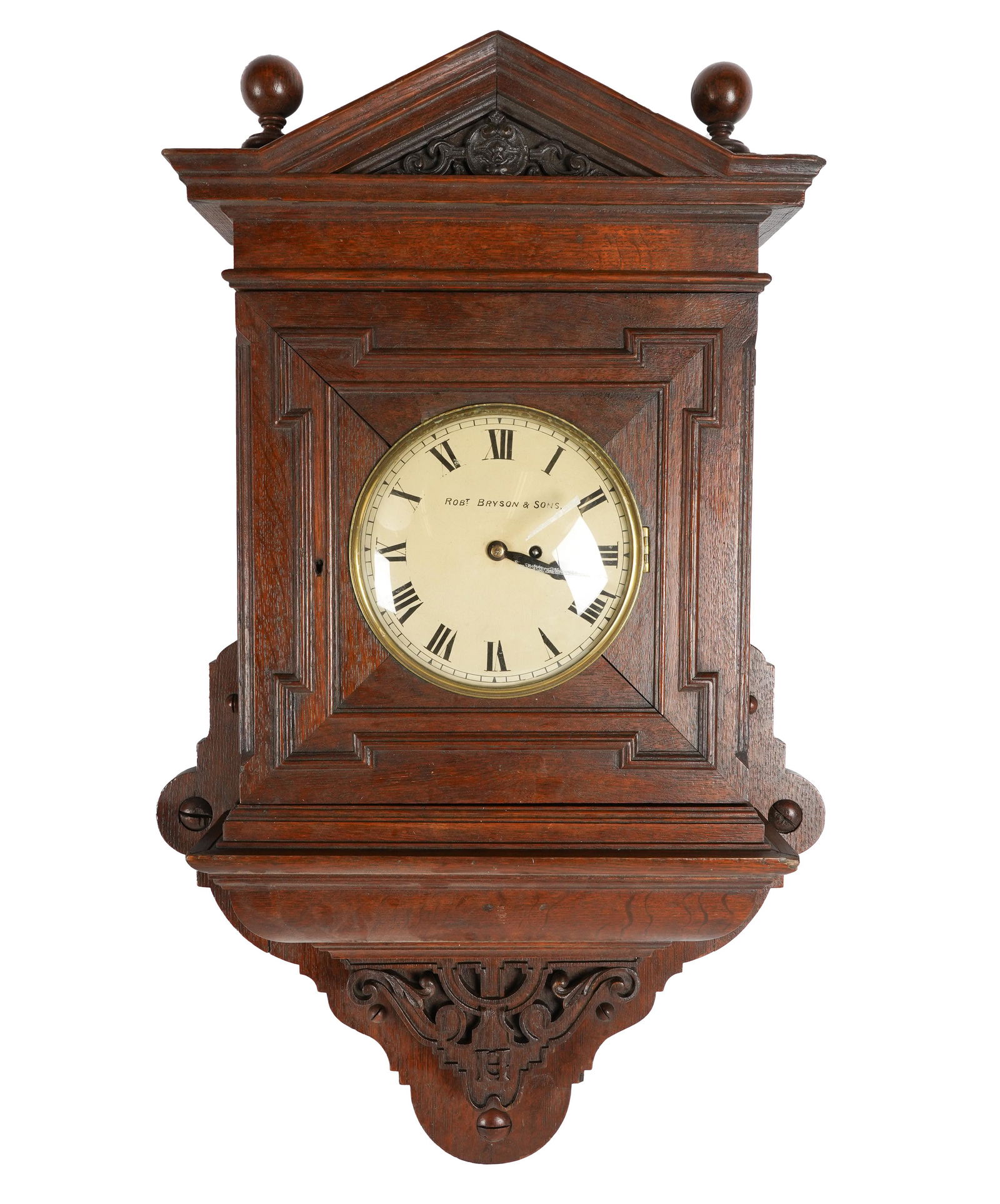SCOTTISH VICTORIAN MAHOGANY WALL CLOCK (1 of 13)