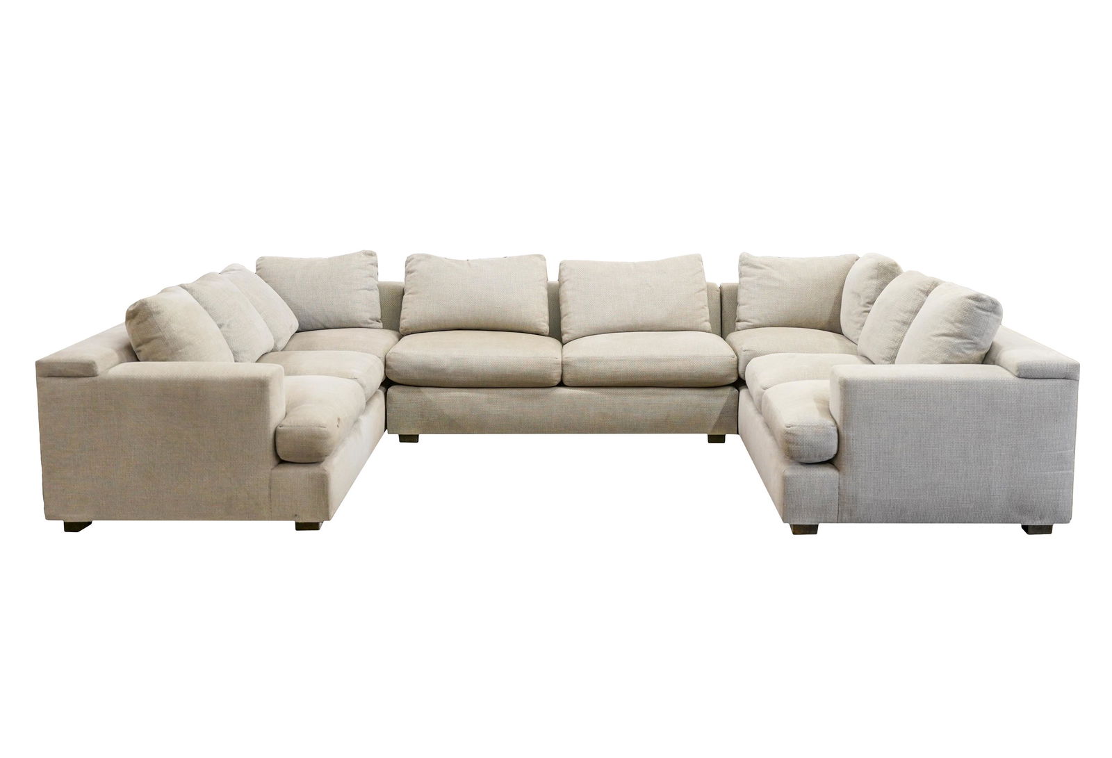 LORO PIANA GRAY FABRIC-UPHOLSTERED SECTIONAL SOFA (1 of 11)