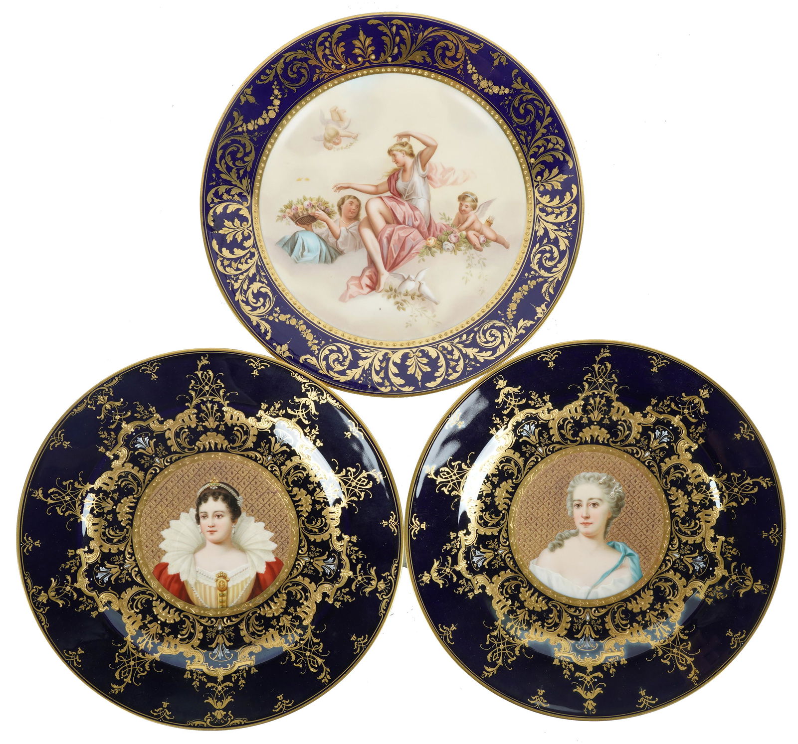 Three Ackermann & Fritze Royal Vienna-Style Porcelain Cabinet Plates (1 of 8)