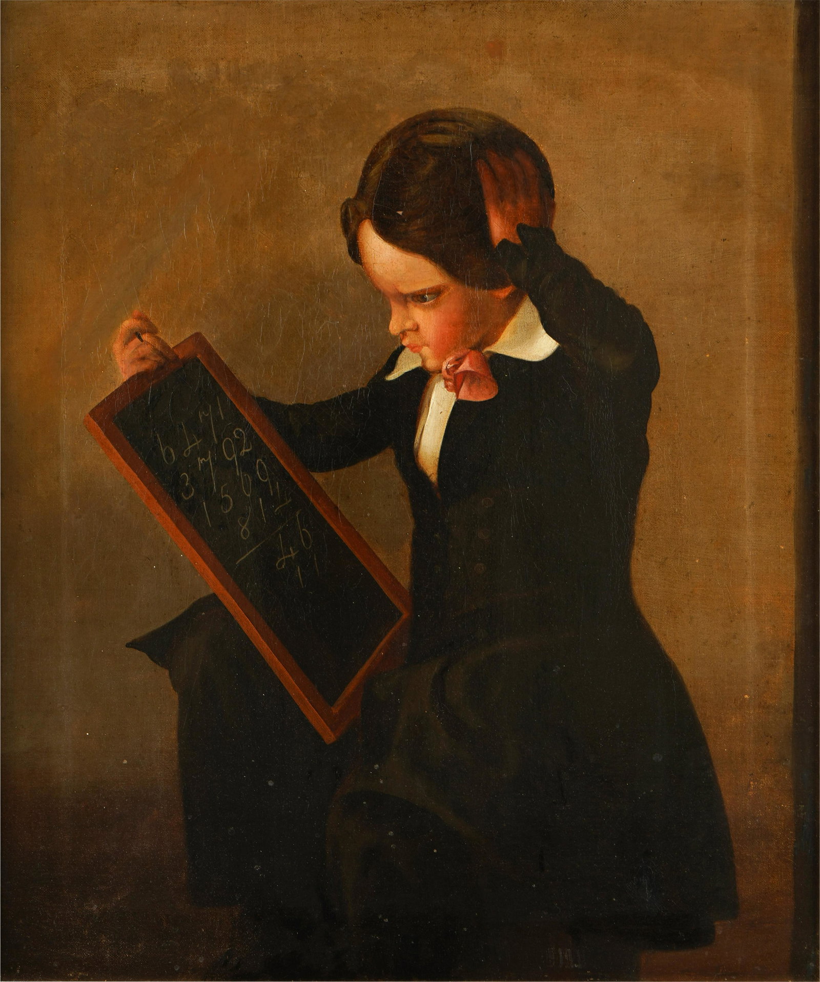American School (19th century): Child with Chalkboard (1 of 10)