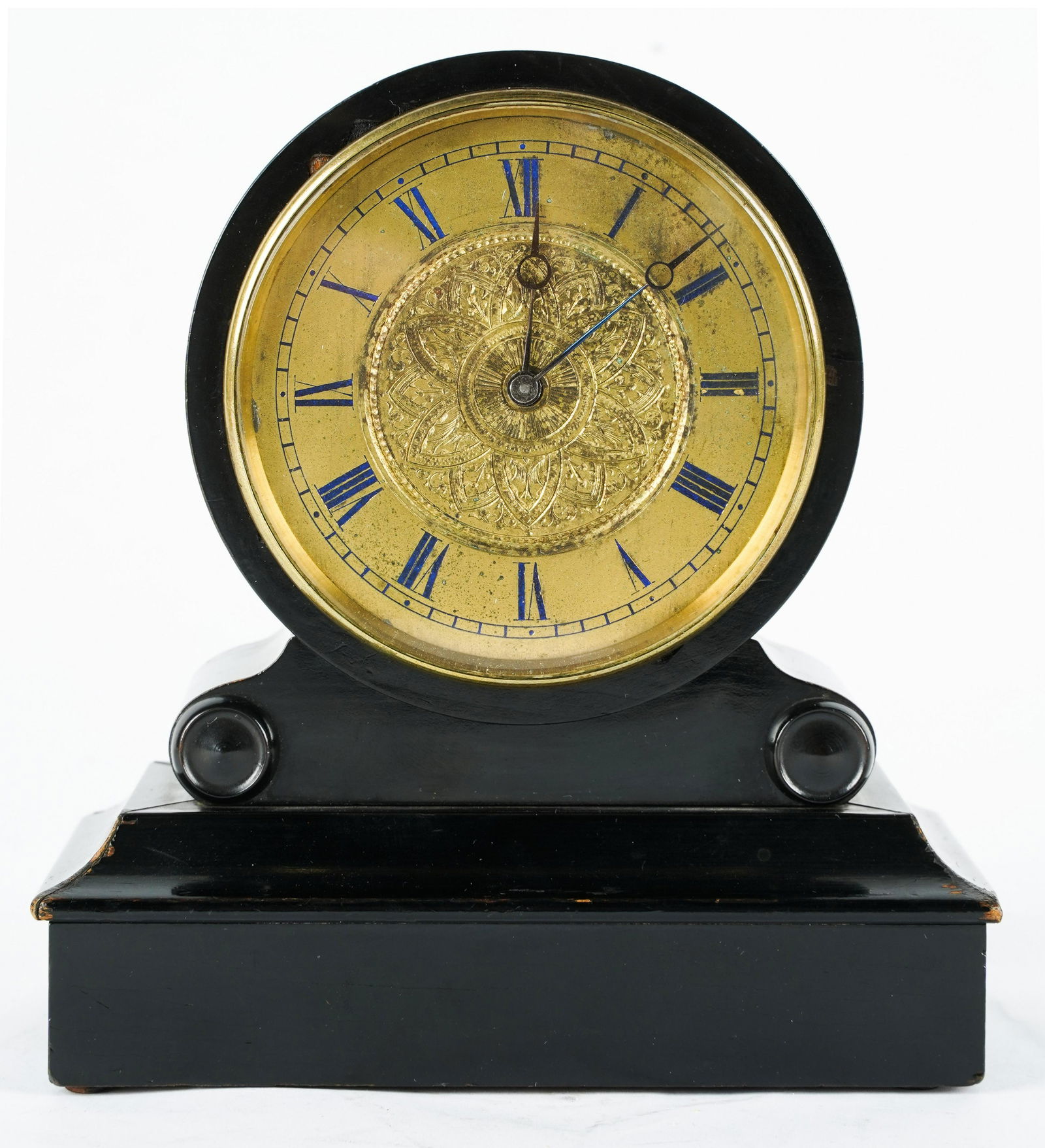 French Ebonized Wood Mantle Clock (1 of 8)