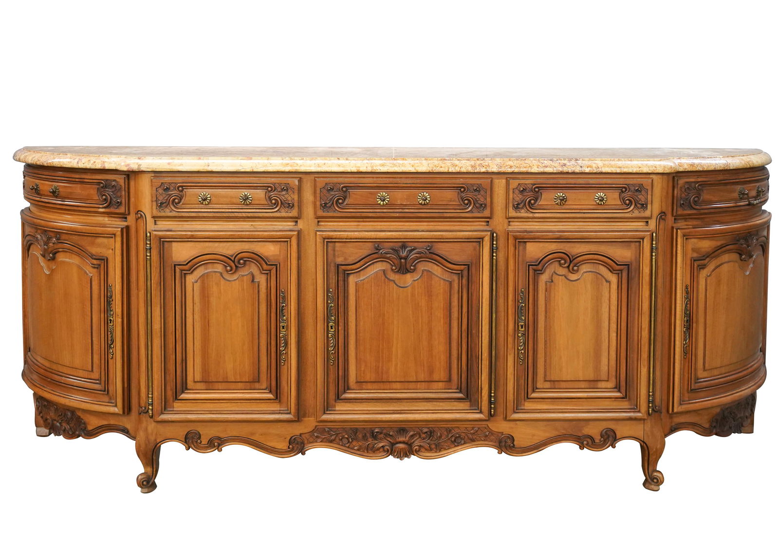 French Provincial-Style Marble-Top Buffet (1 of 14)