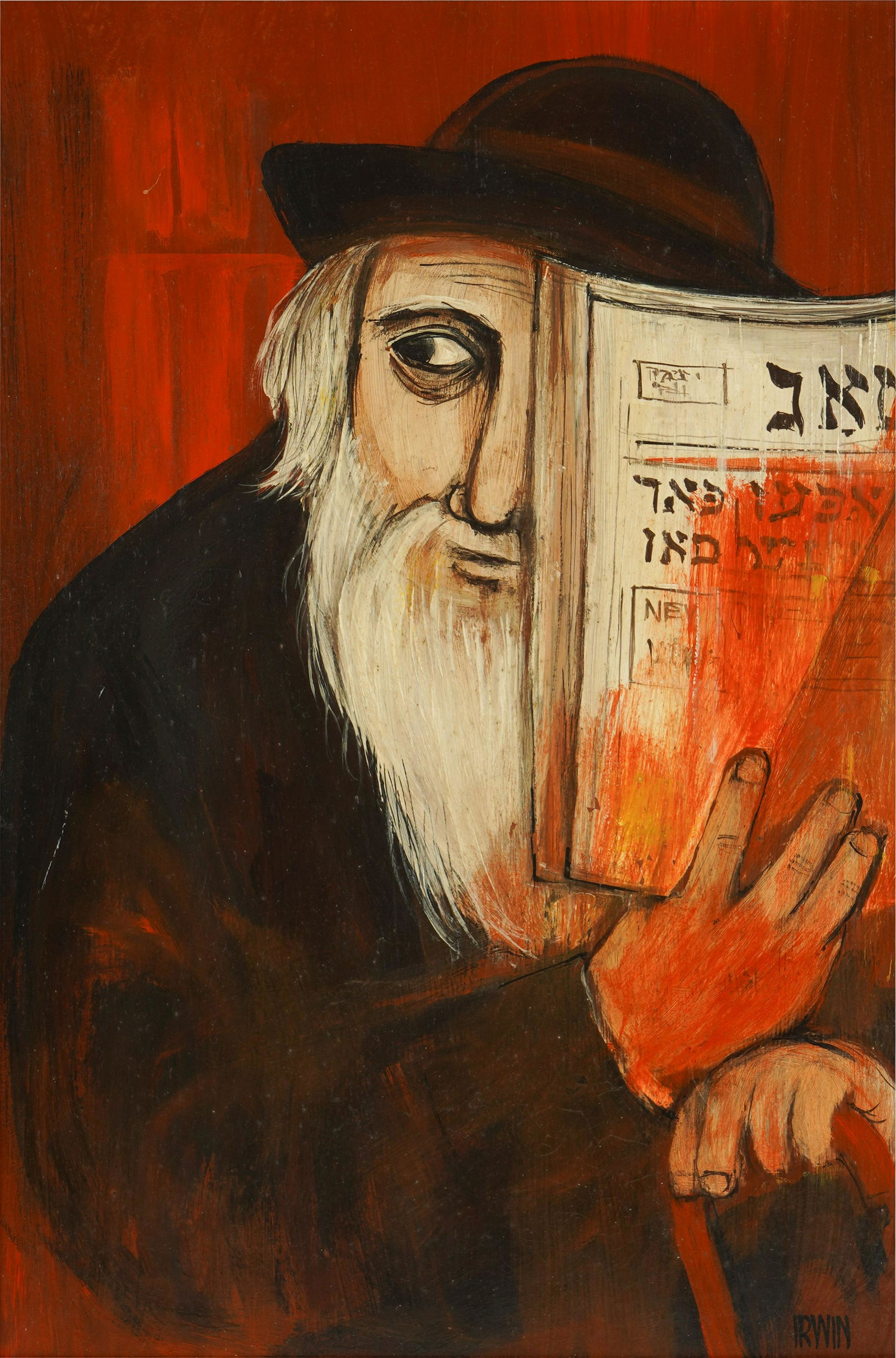 Irwin H Brown (Born 1928): Man with Newspaper (1 of 11)