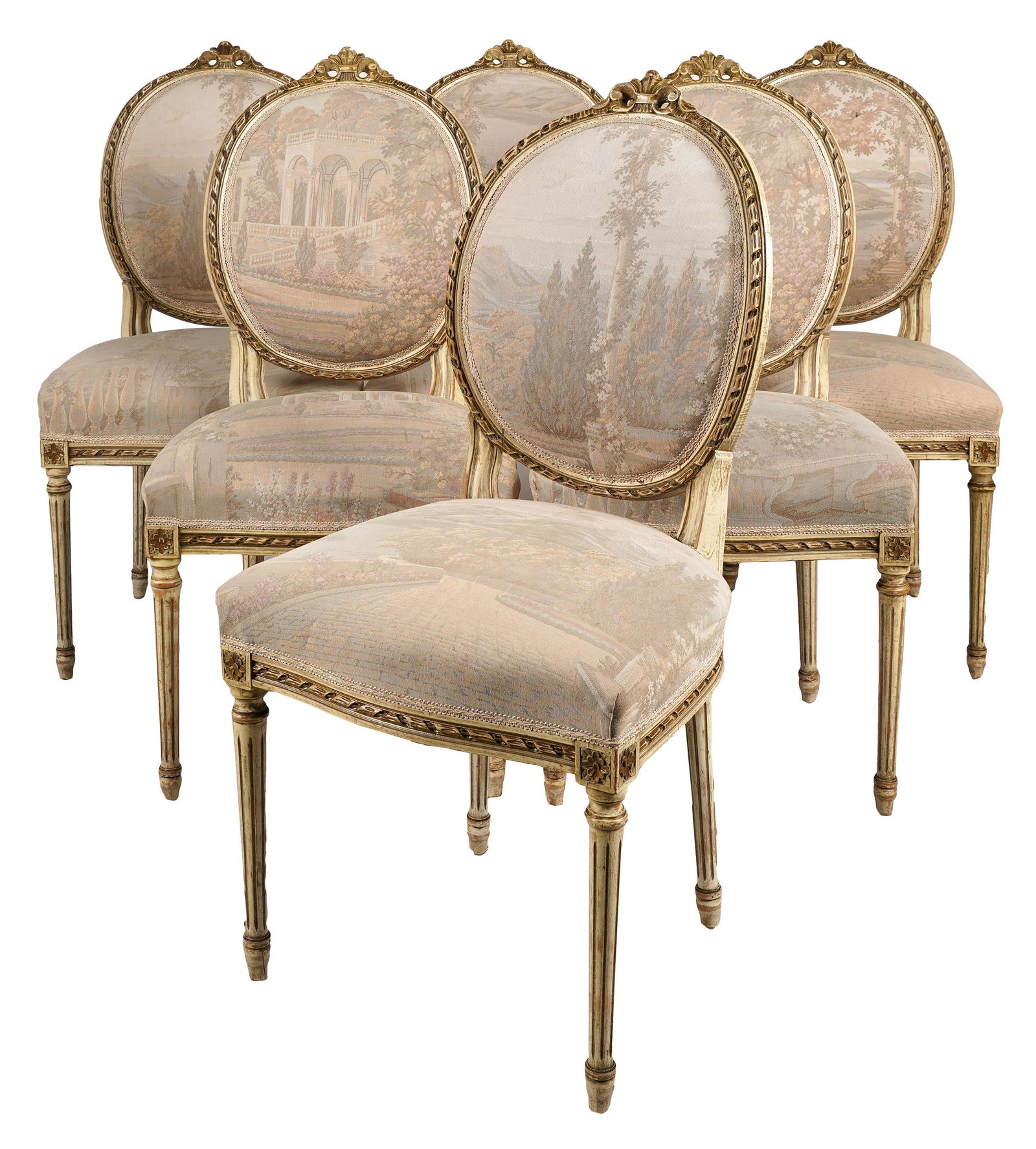 Six Louis XVI-Style Painted Chairs (1 of 10)
