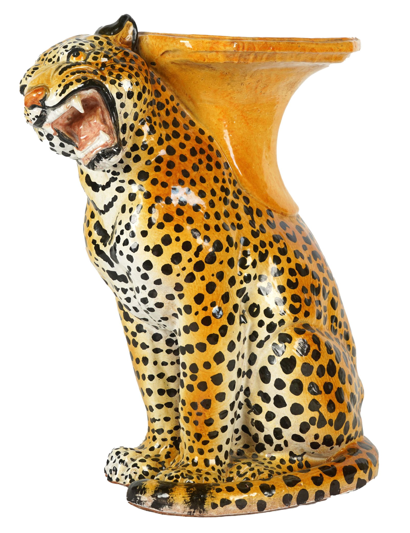 Italian Glazed Terracotta Figural Garden Seat (1 of 13)