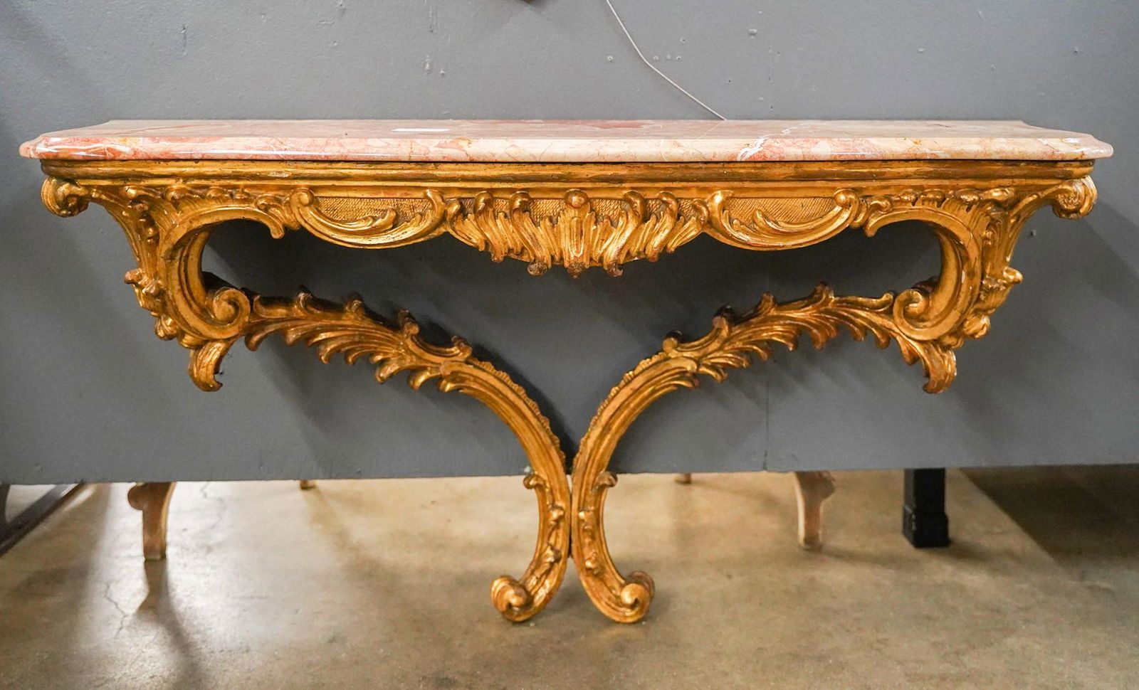 Italian Rococo-Style Giltwood Console Table (1 of 11)