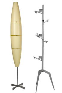 Two Foscarini Floor Lamps: the first: Havana Outdoor Floor Lamp, attributed to Jozeph Forakis, 68 1/2 in. (174 cm.) high, the second: Ferruccio Laviani Orbital Floor Lamp, 66 3/4 in. (169.5 cm.) high