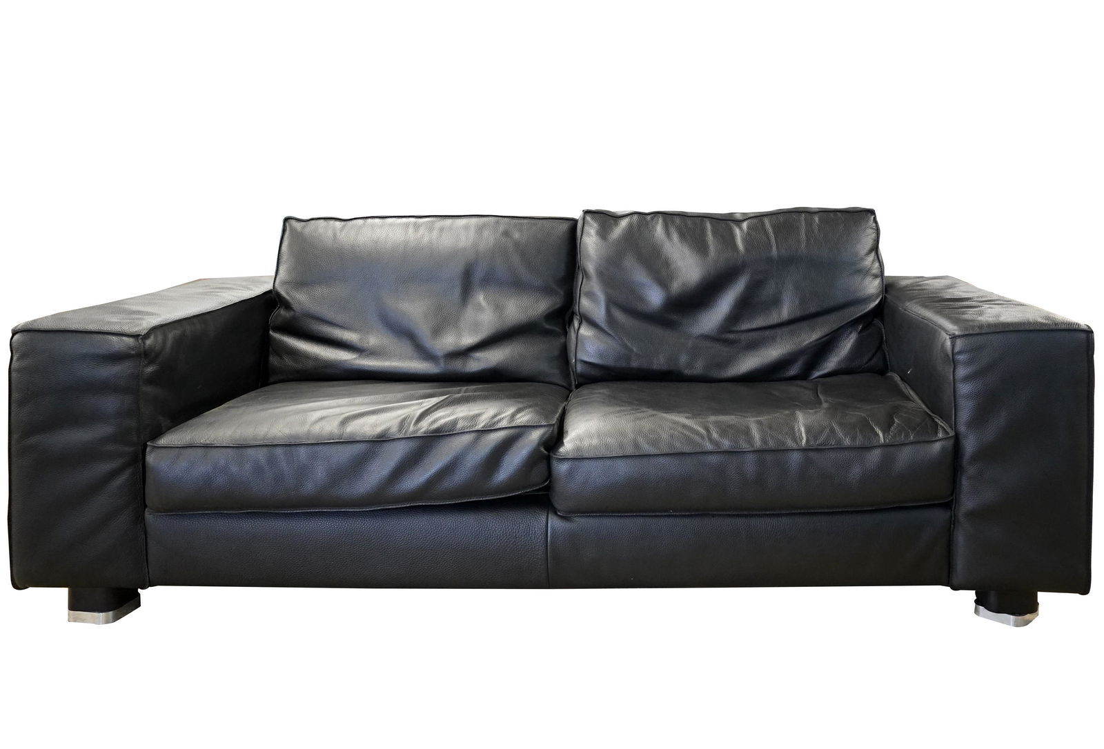 Cantoni Black Leather Sofa (1 of 12)