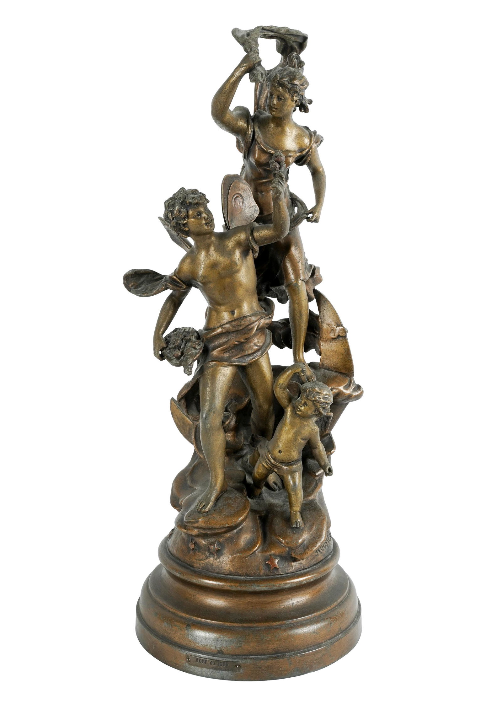 French Patinated Metal Figural Group "l'Aube du Jour" (1 of 13)