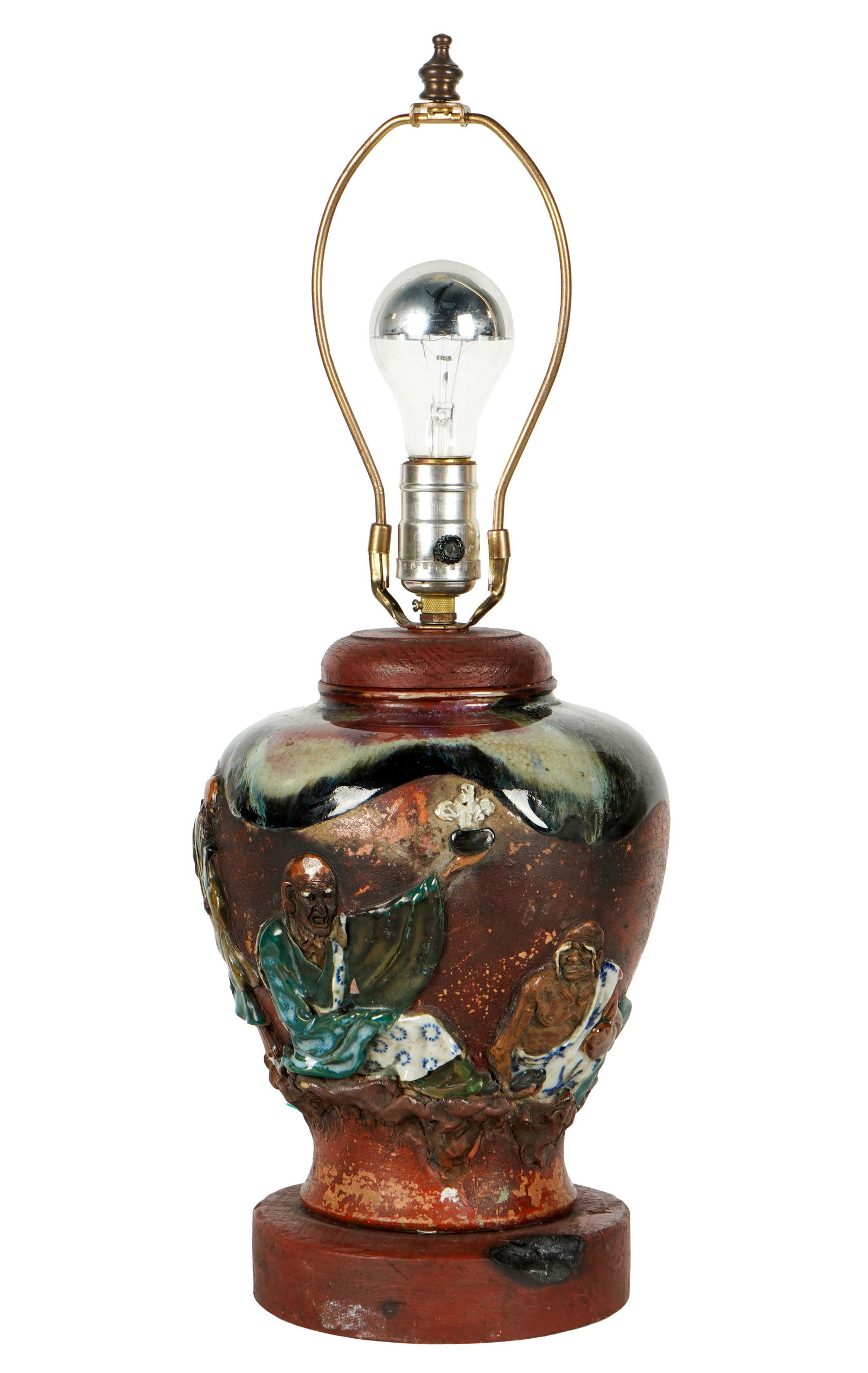 Japanese Sumida Ware Pottery Jar (1 of 9)