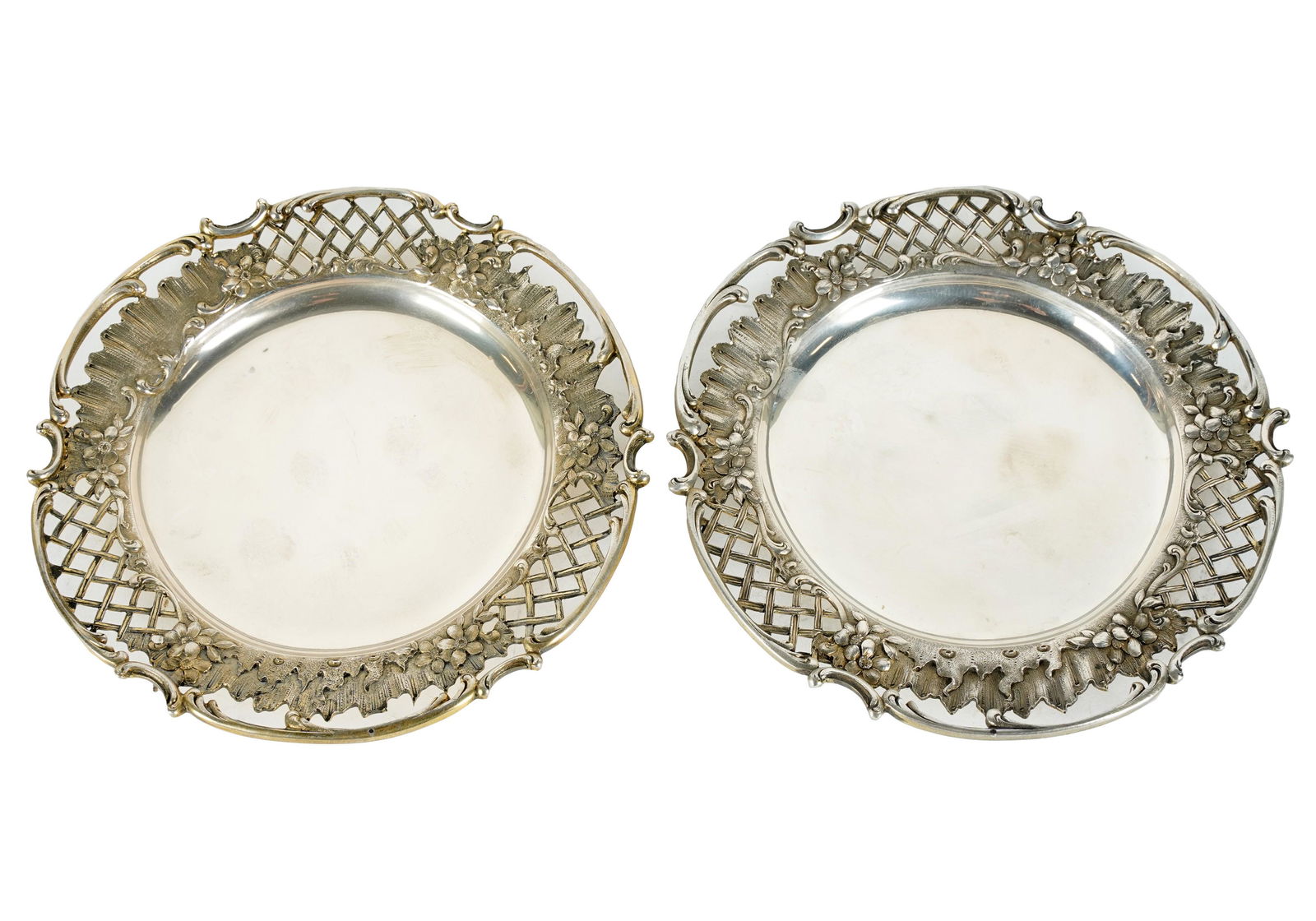 Pair of Wolfers Freres .800 Silver Plates (1 of 10)