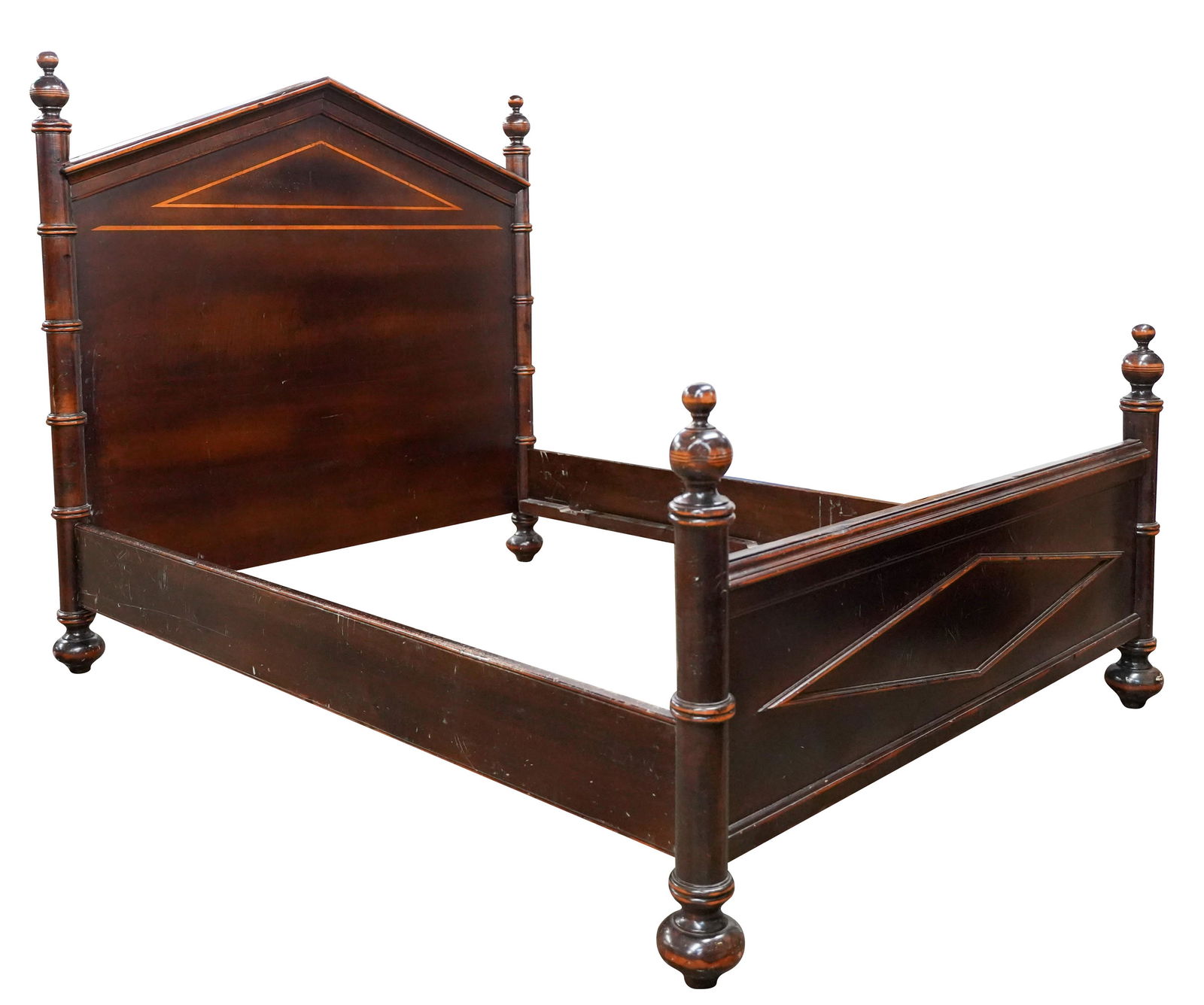 Walnut Queen Size Bed (1 of 14)