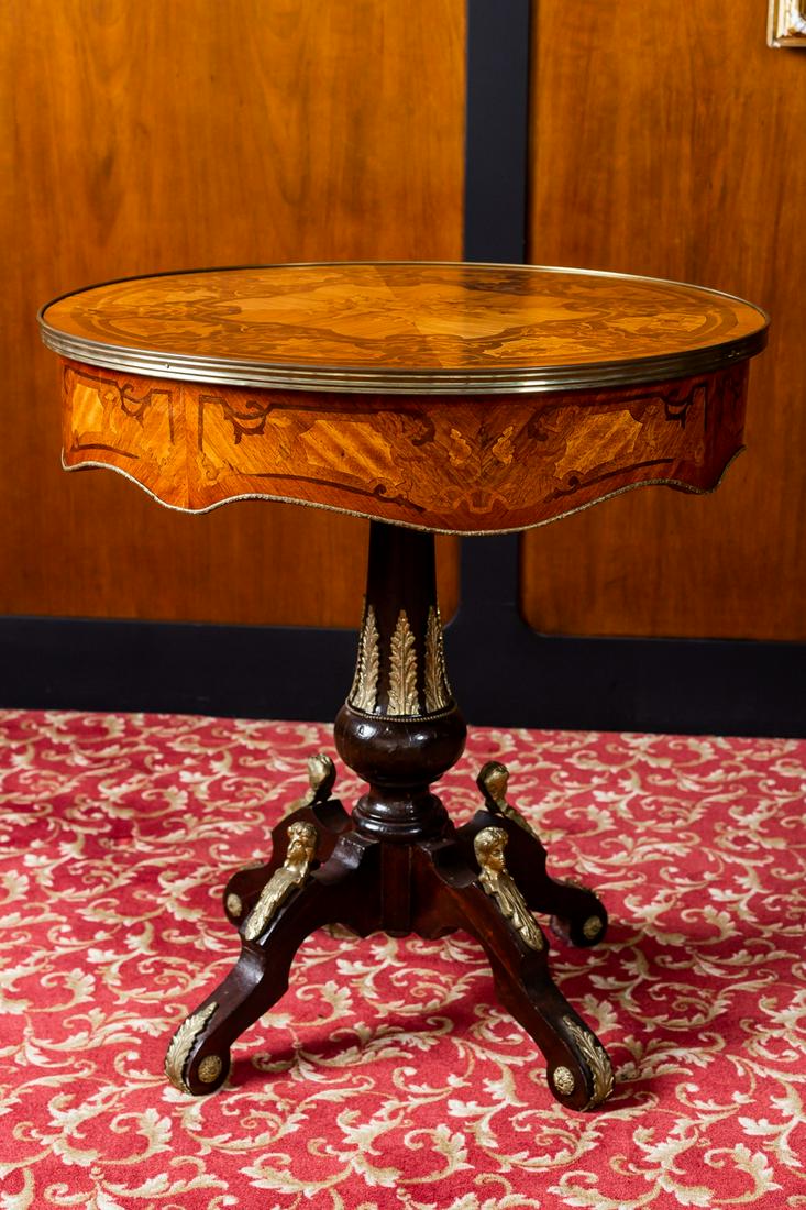 Larry Flynt Marquetry Center Table (1 of 9)