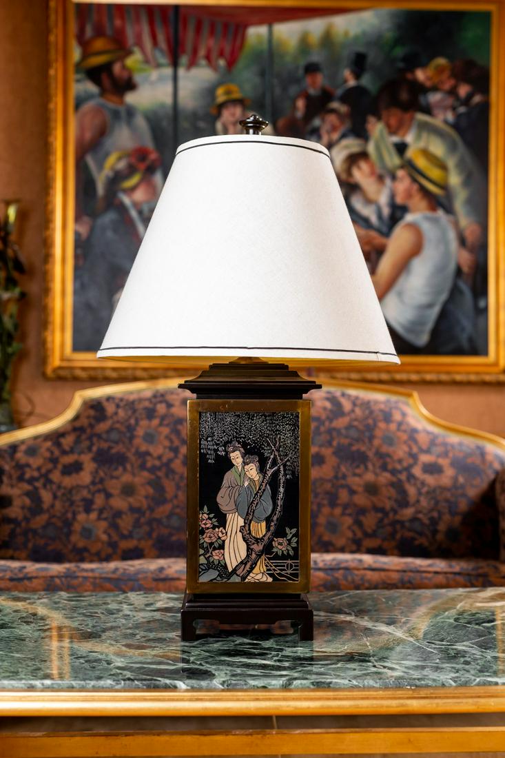 Larry Flynt Chinese Coromandel-Style Square Table Lamp (1 of 19)