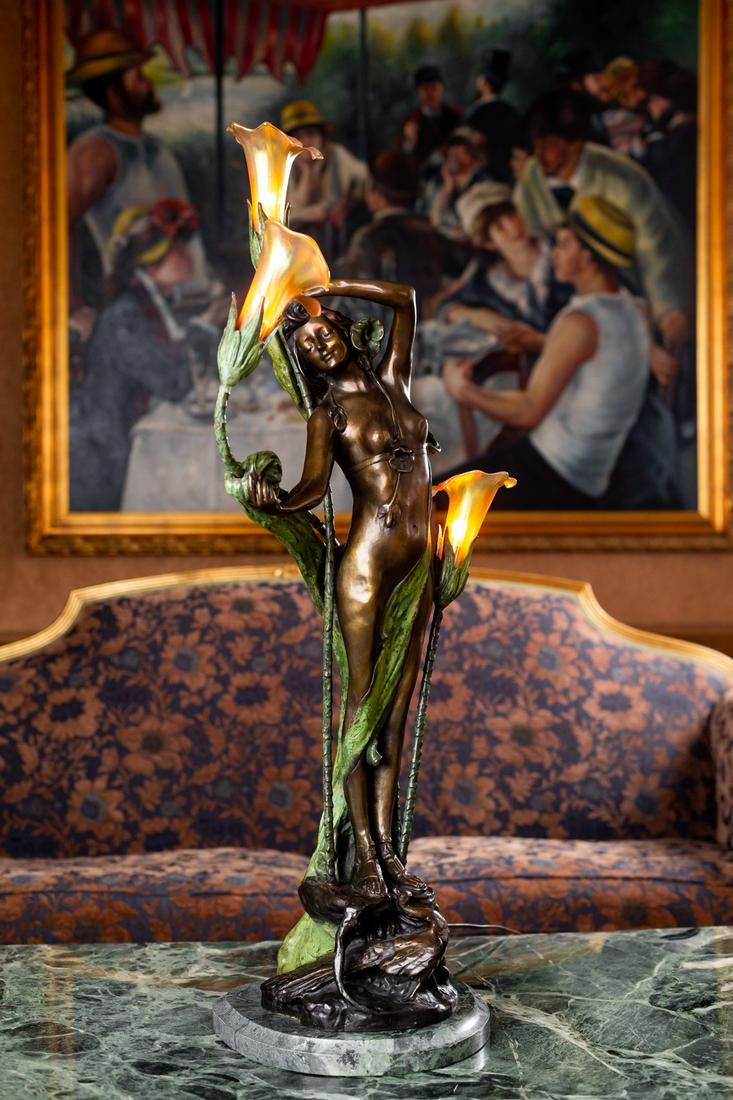 Larry Flynt Cold-Painted Bronze Figural Electrolier (1 of 20)