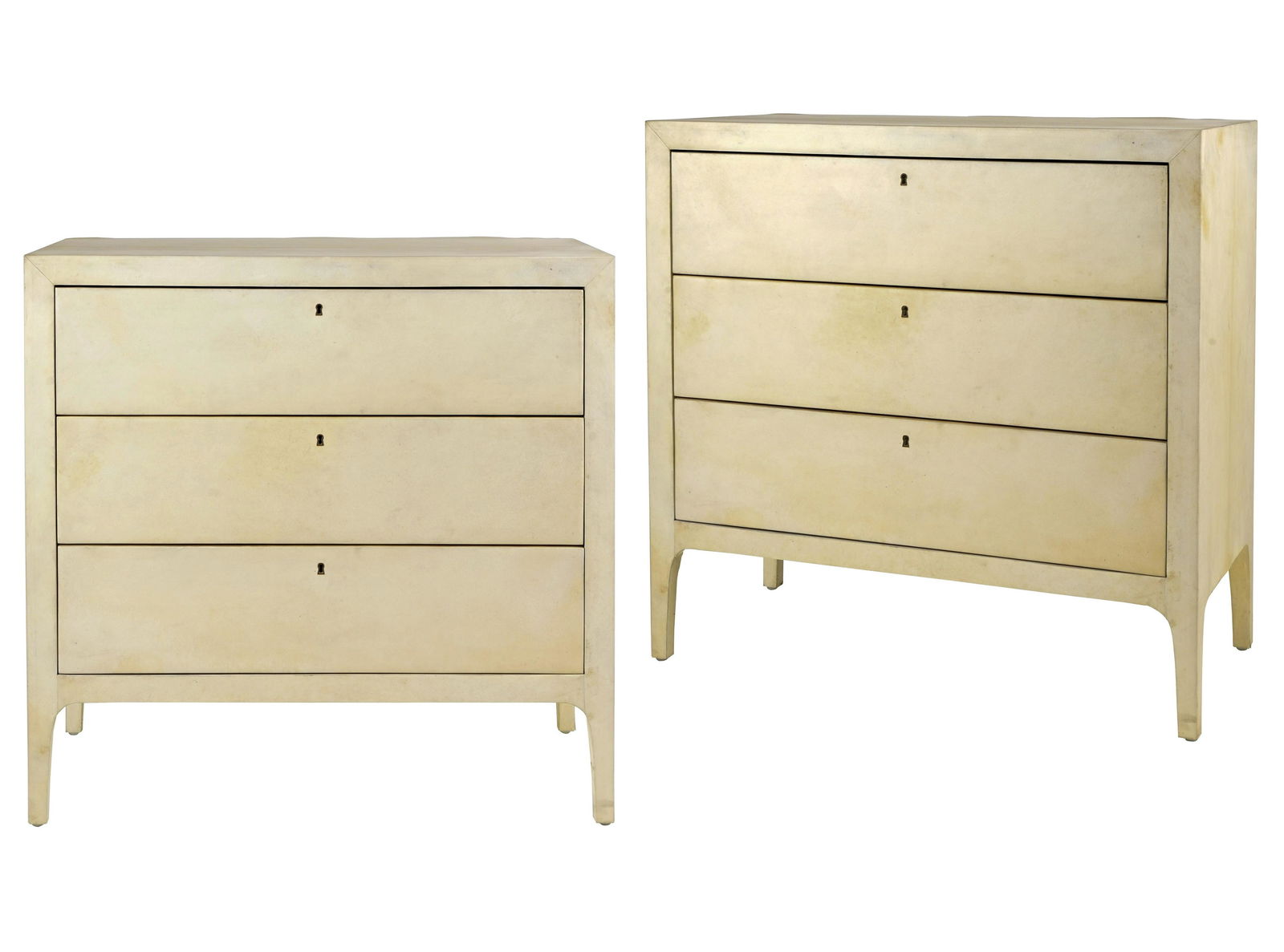 Pair of Italian Parchment-Veneered Chests of Drawers (1 of 16)
