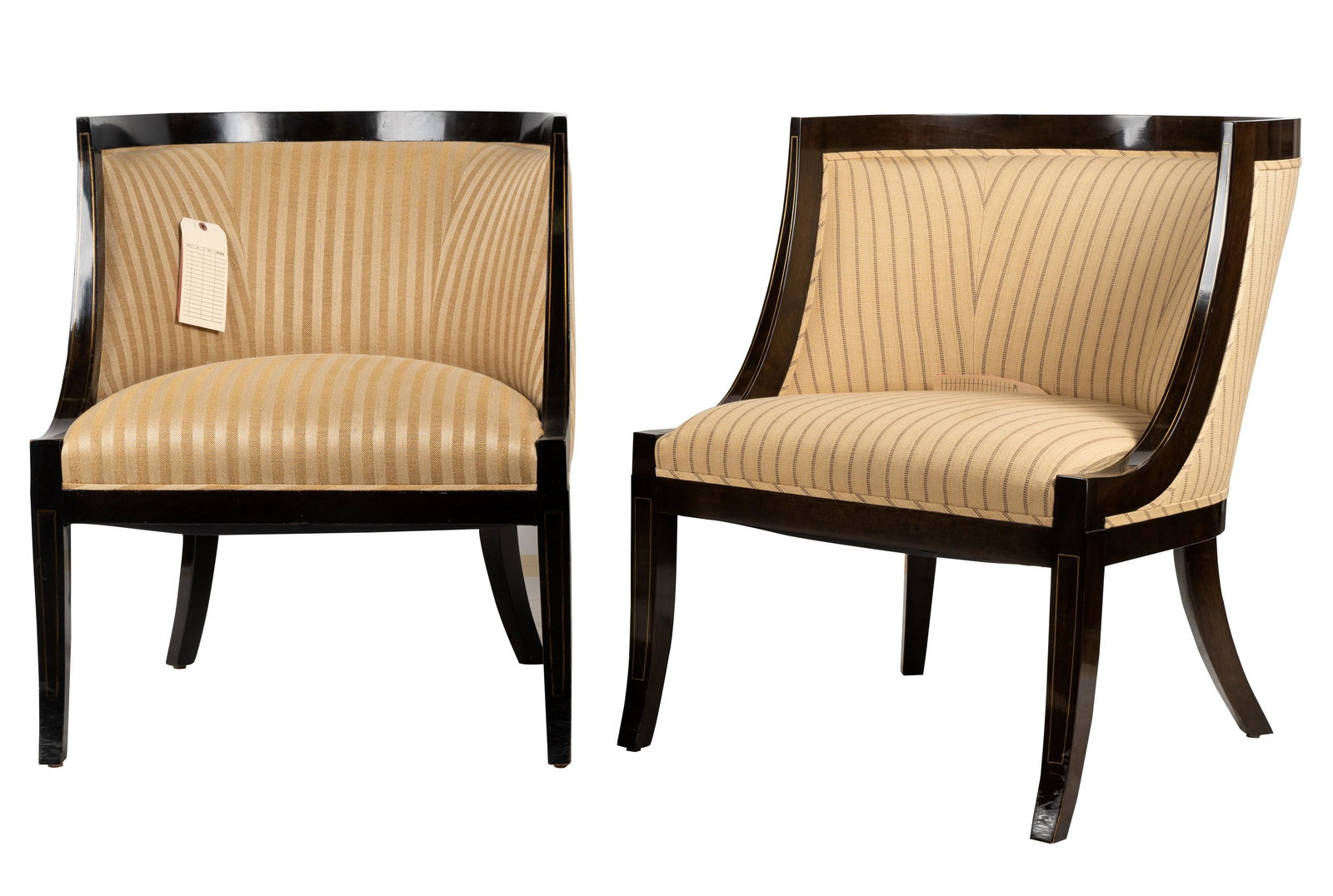 Pair of Rose Tarlow Melrose House "Directoire" Barrel Chairs (1 of 7)