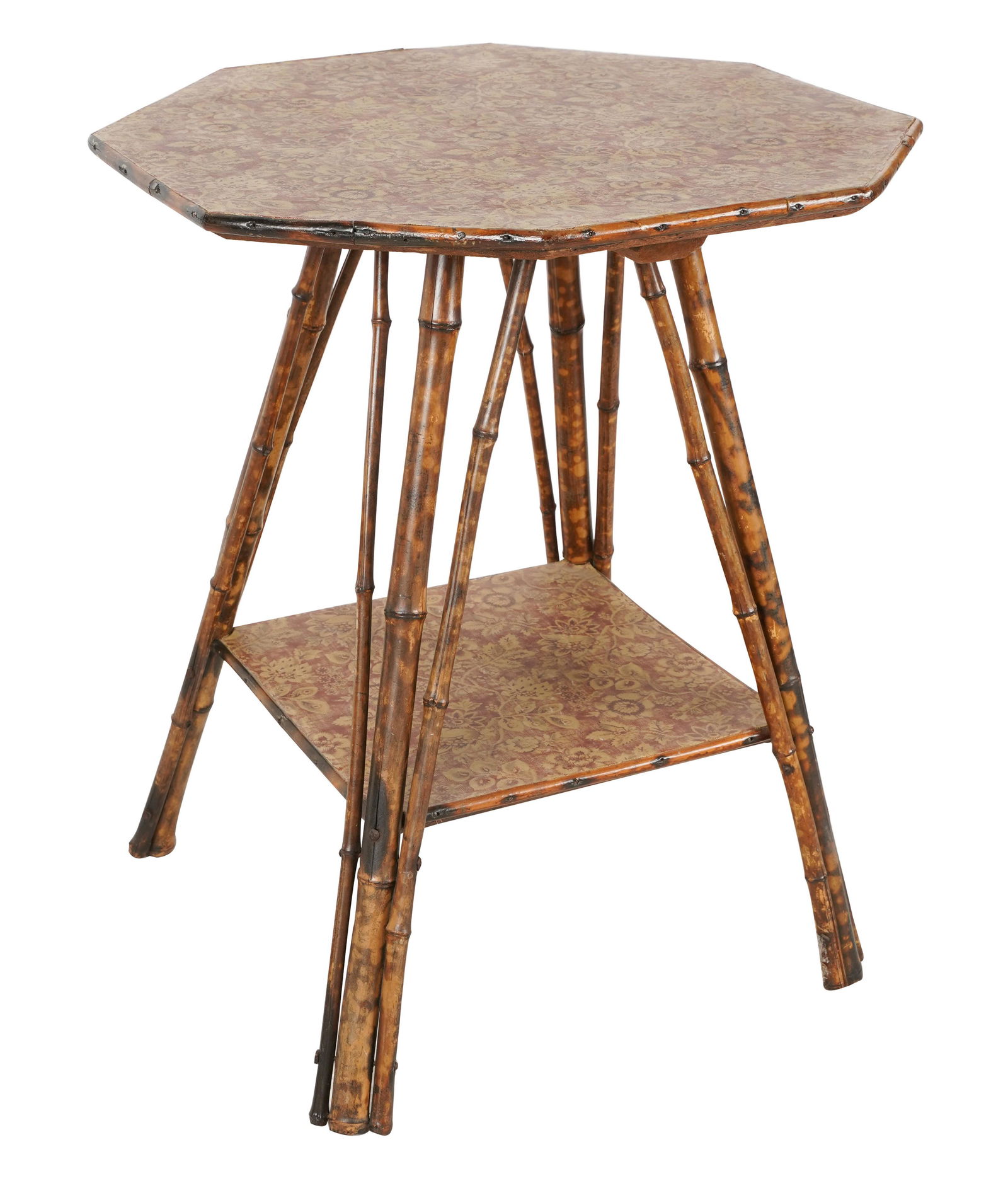 Antique Lacquered Bamboo Side Table (1 of 10)