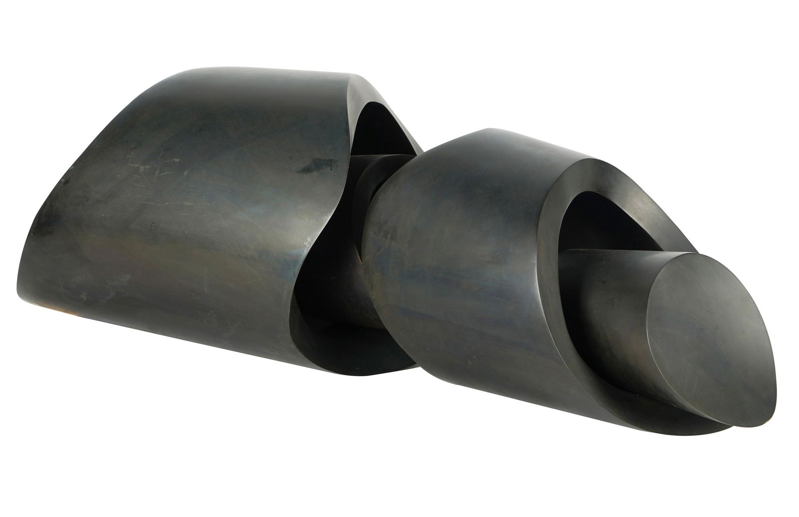 Julie Speidel (American B. 1941): Duduk: bronze; unsigned; with documentation from Speidel Studio (photograph only); Provenance: Property from an Estate, Glendale, California 12 x 33 x 12 in. (30.5 x 83.8 x 30.5 cm.)