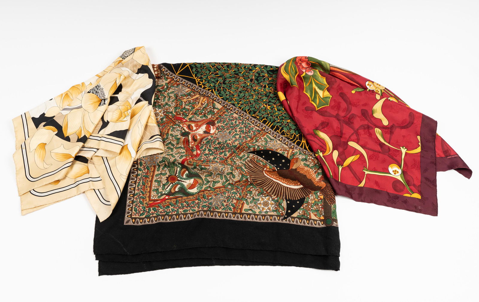 Two Hermes Scarves and One Shawl (1 of 6)