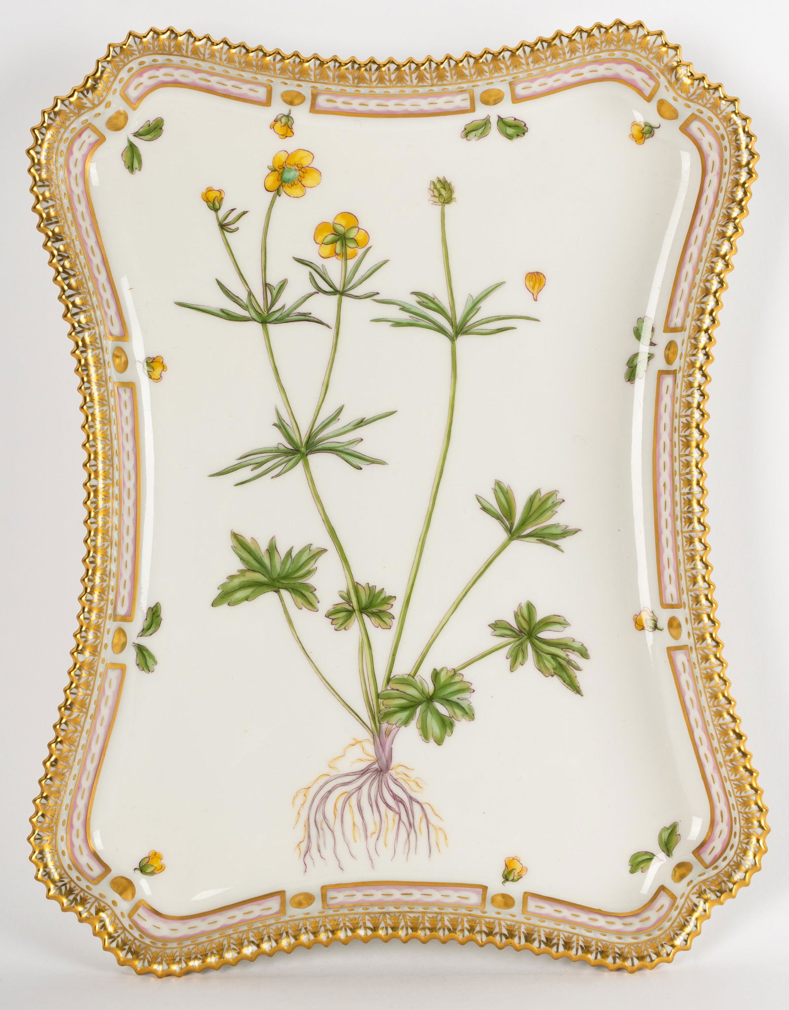 Royal Copenhagen Porcelain "Flora Danica" Rectangular Tray (1 of 9)
