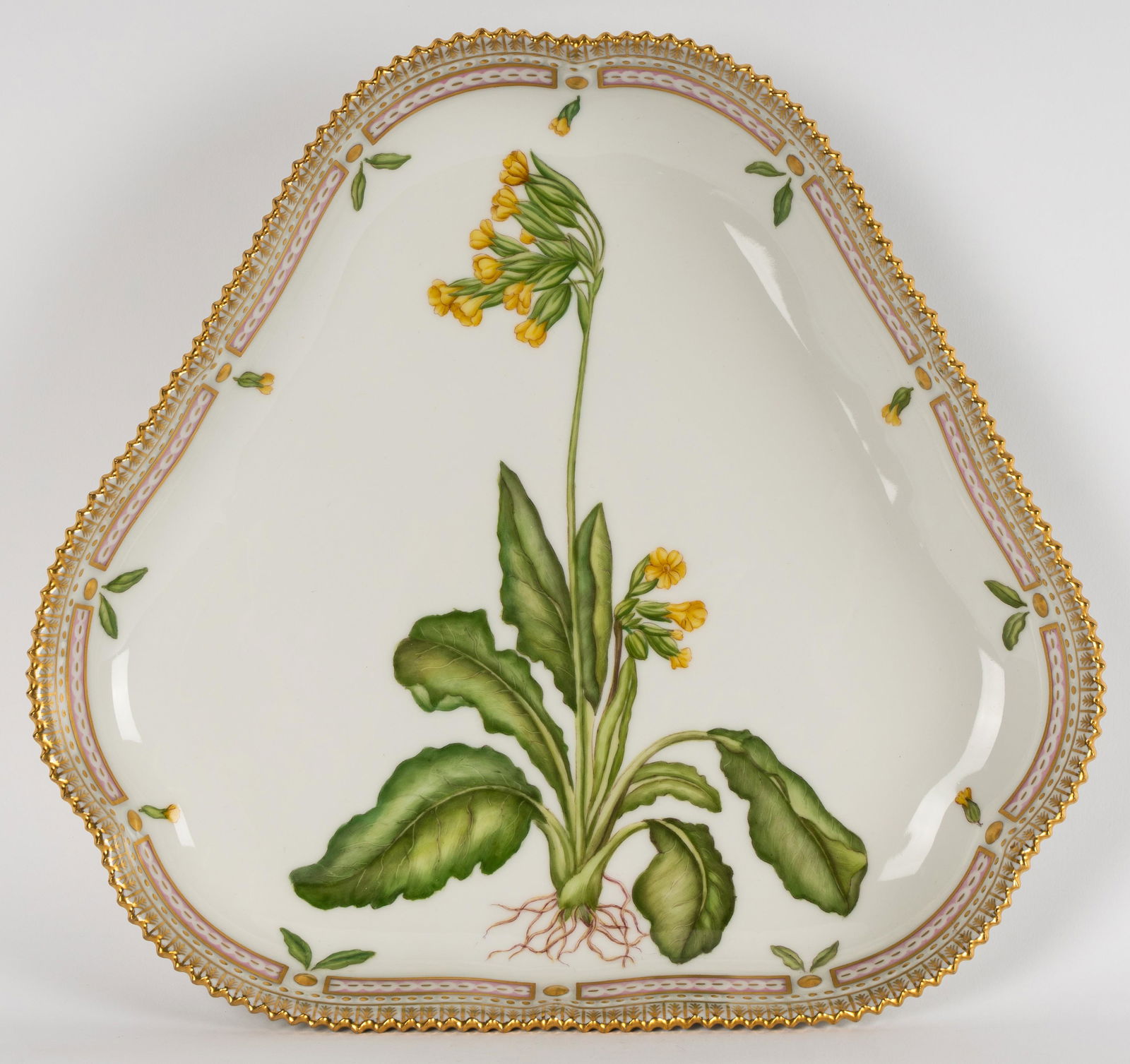 Royal Copenhagen Porcelain "Flora Danica" Triangular Serving Dish (1 of 9)