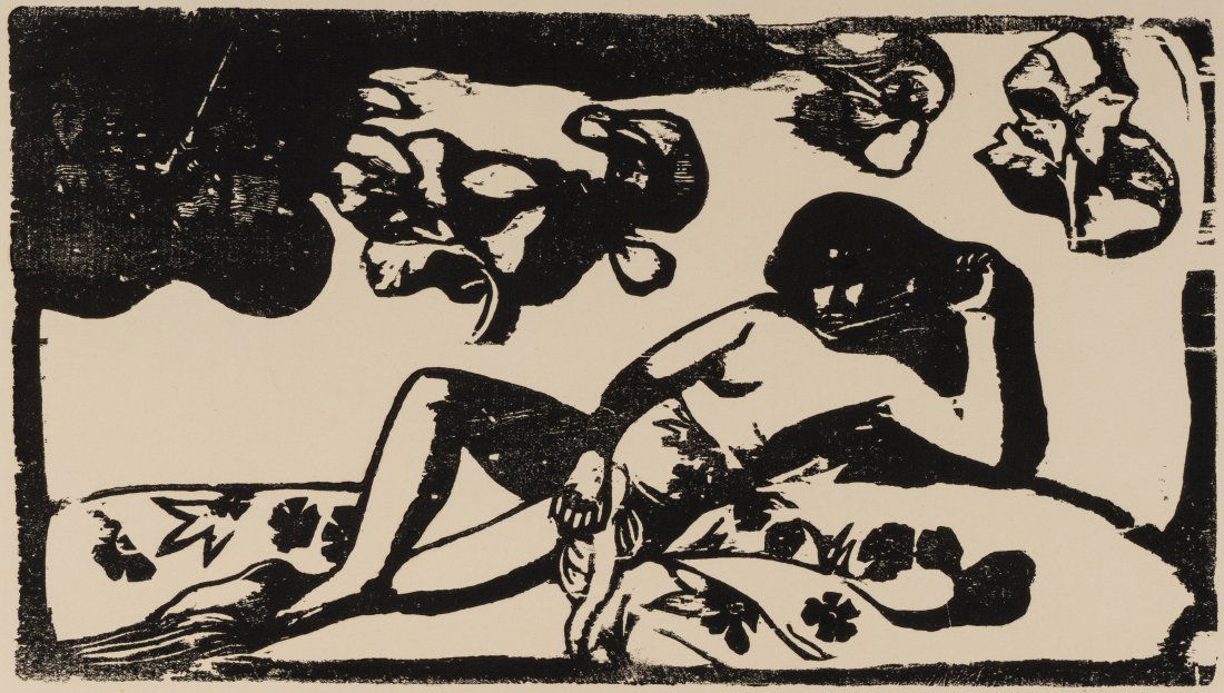 Paul Gauguin (French 1848-1903): Te Arii Vahine-Opoi (1 of 10)