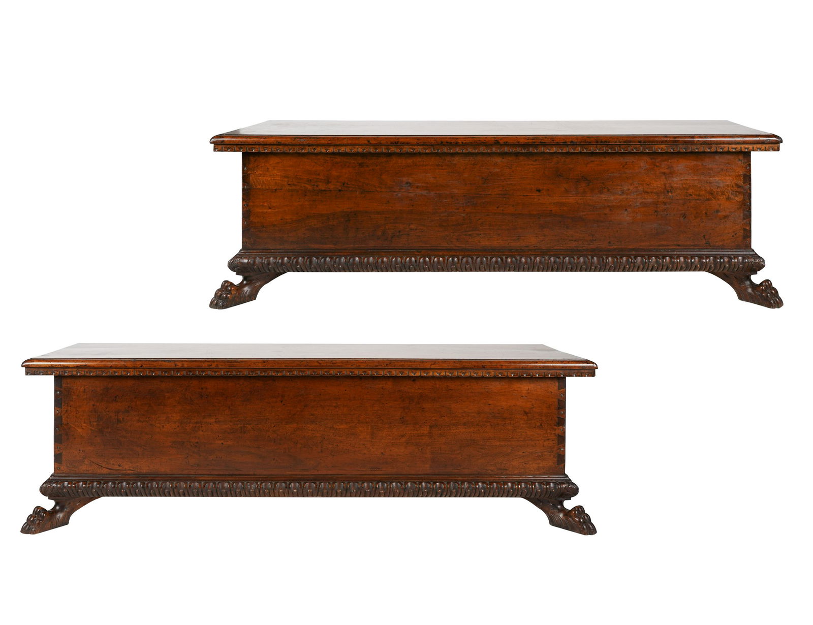 Pair of Italian Carved Walnut Cassones (1 of 16)