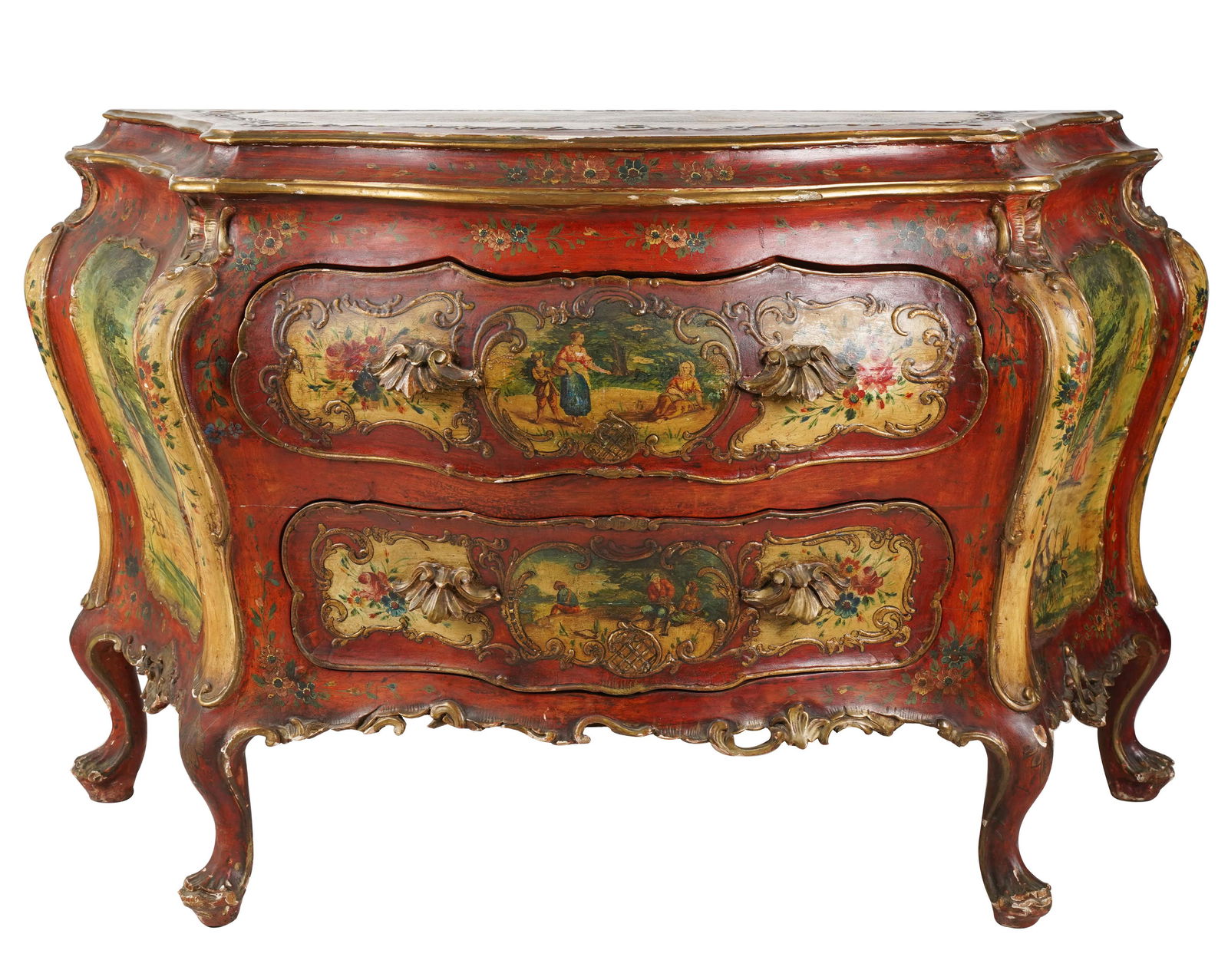 Venetian Rococo Painted Commode (1 of 11)