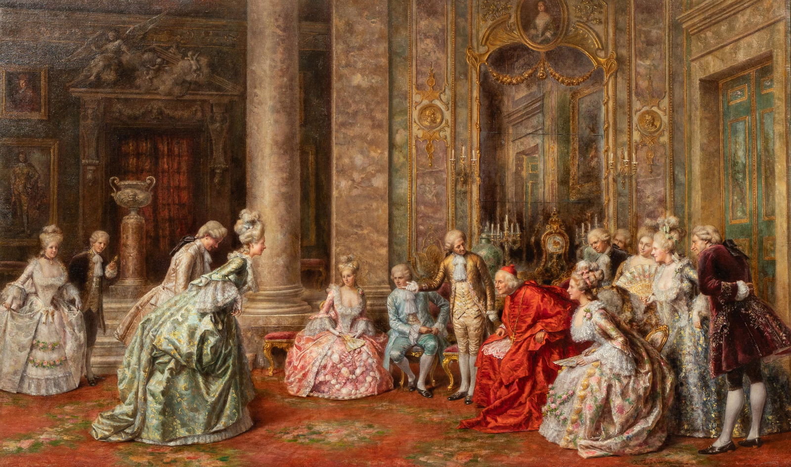 Angelo Zoffoli (Italan fl. 1860 - 1910): An Audience with his Excellency (1 of 14)