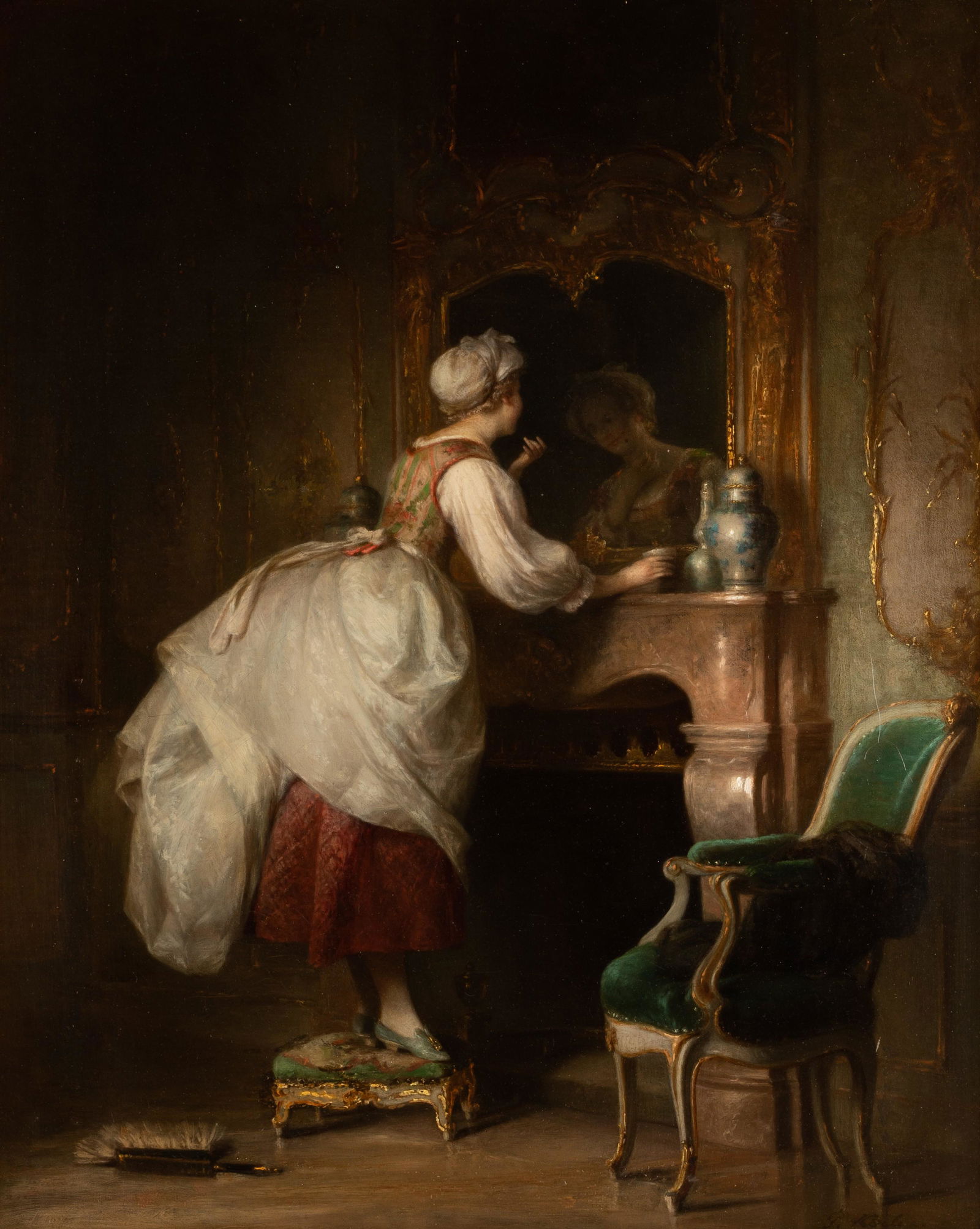 Pancraz Koerle (German 1823-1875): Reflection in the Mirror (1 of 12)