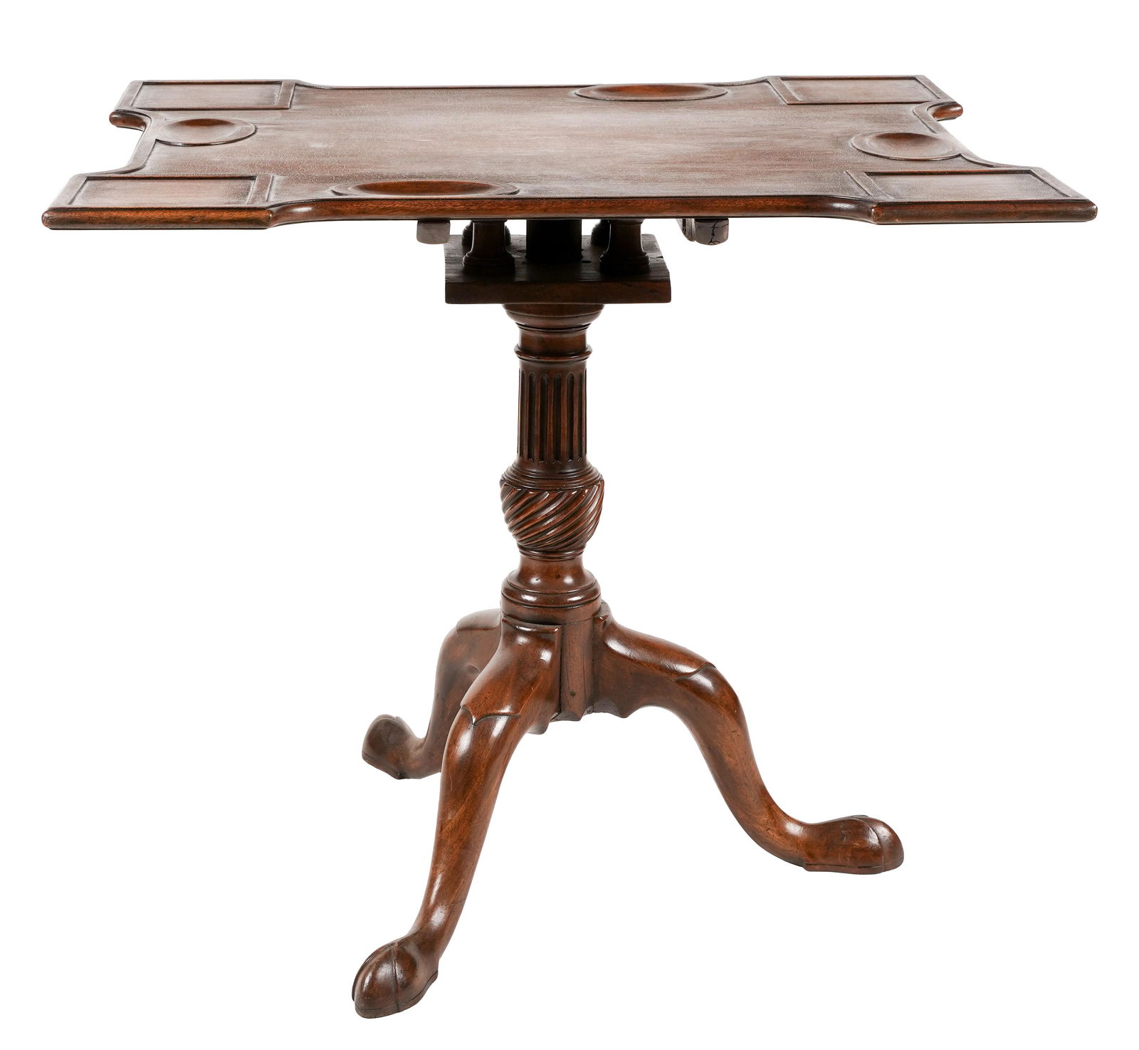 English Mahogany Tilt Top Games Table (1 of 11)