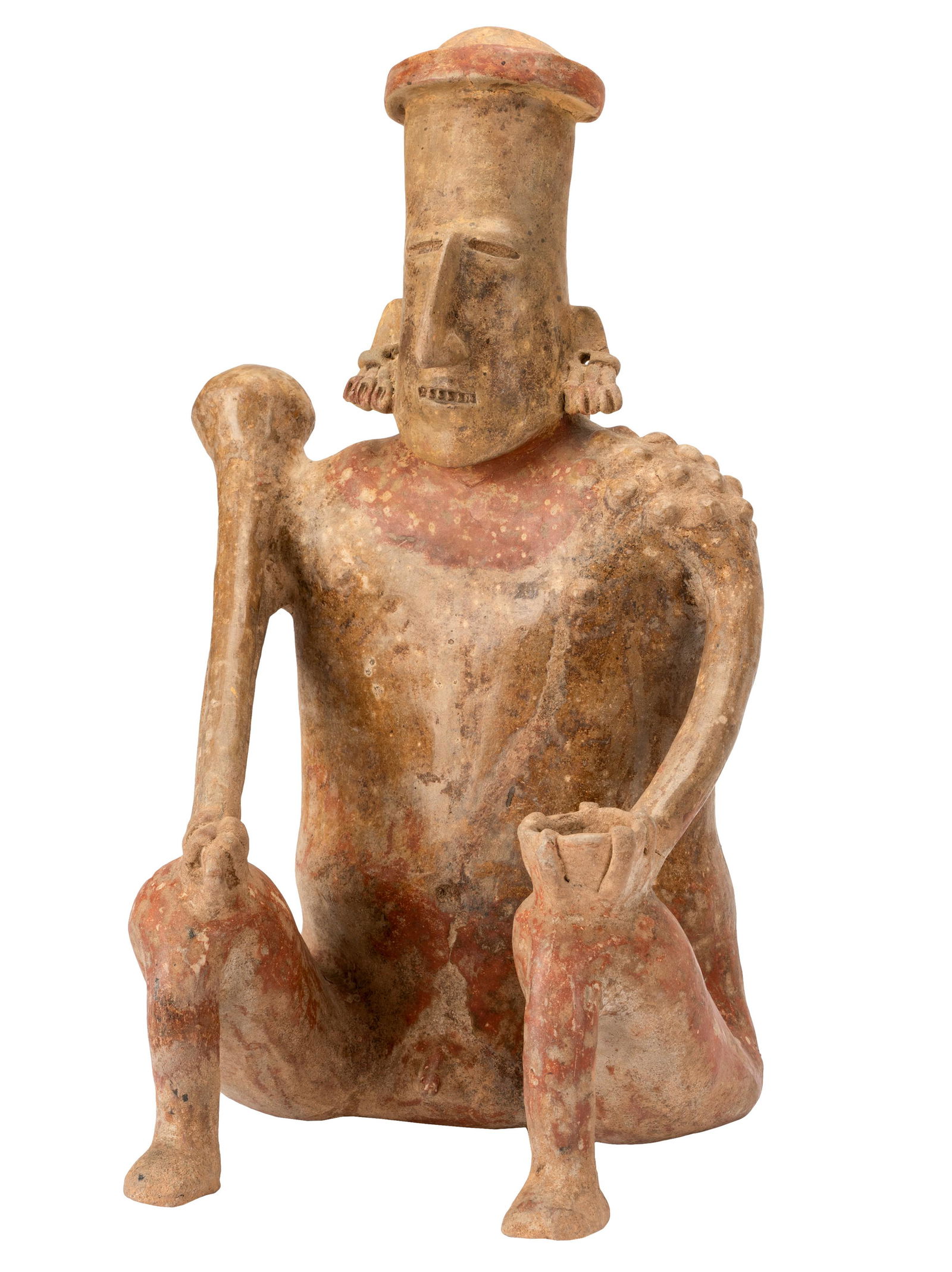 Pre-Columbian Terracotta Figure of a Seated Man (1 of 13)