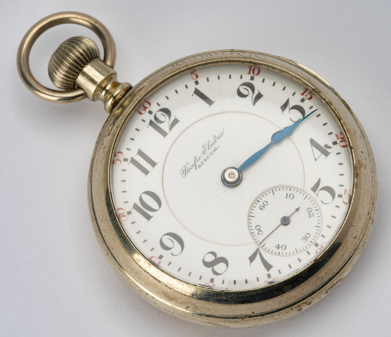 Hamilton silver-tone railroad pocket watch (1 of 6)