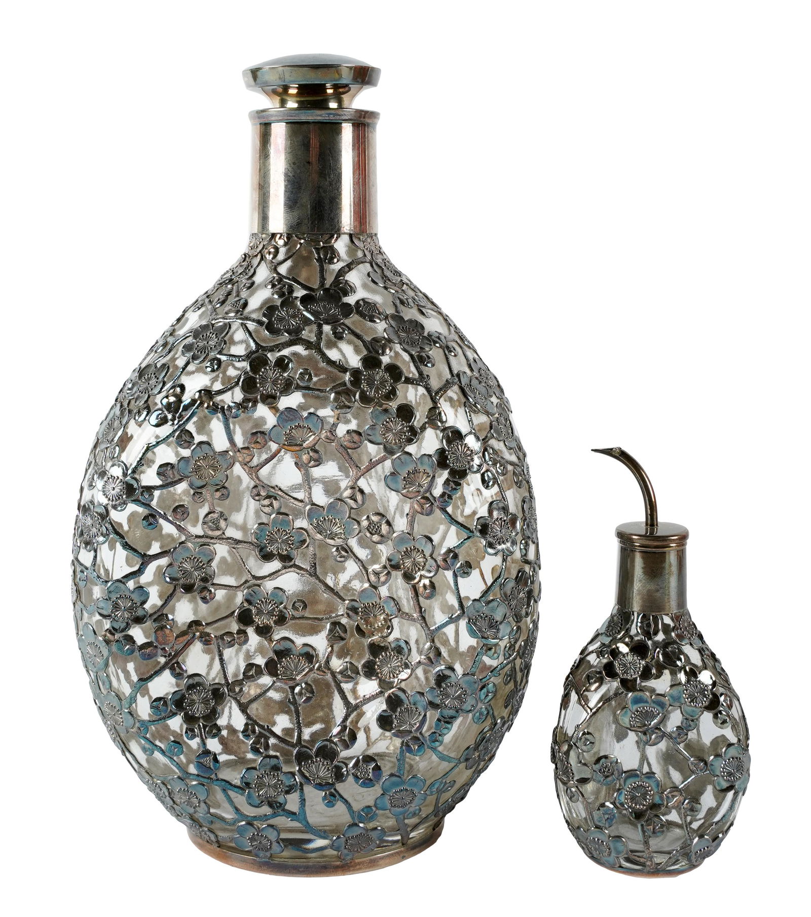 Two .950 Sterling Overlay Bottles (1 of 10)
