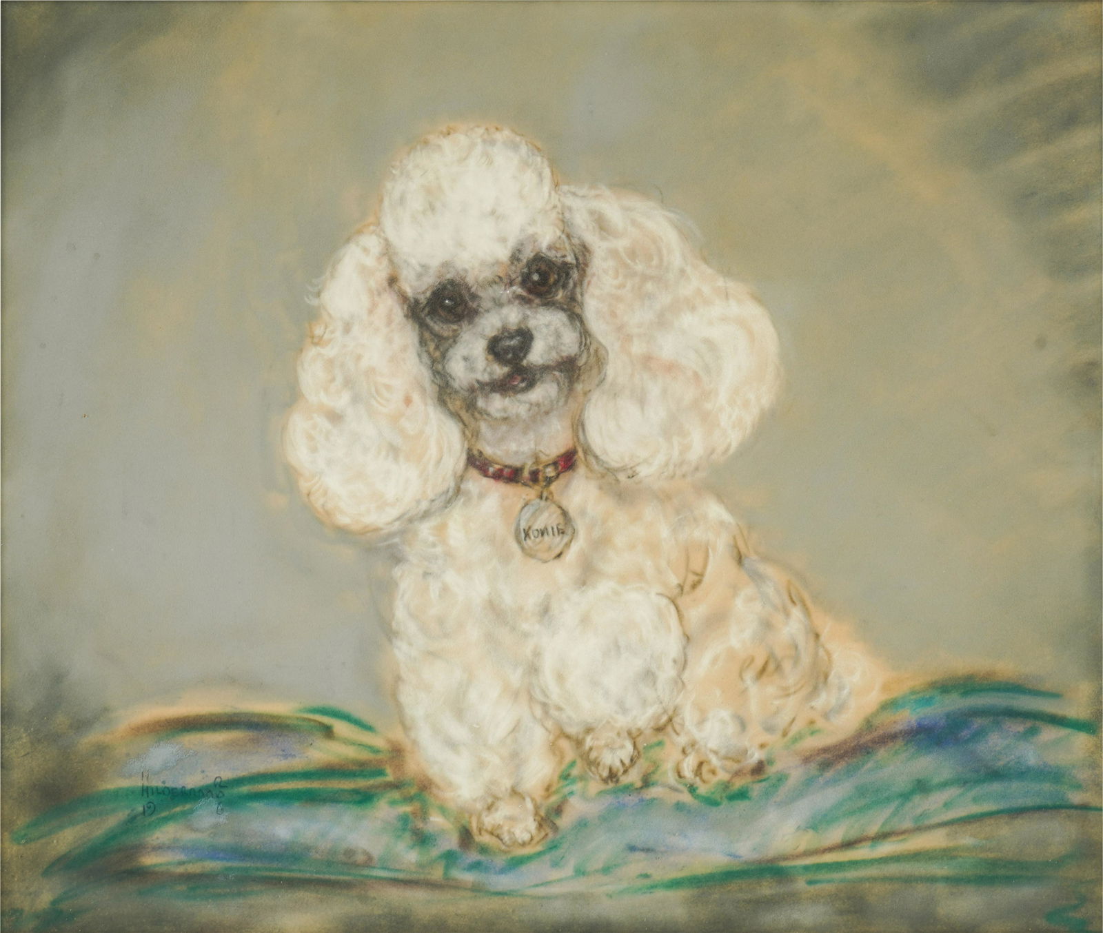 H. Robert Hildebrand (B. 1906): Portrait of a Poodle (1 of 11)