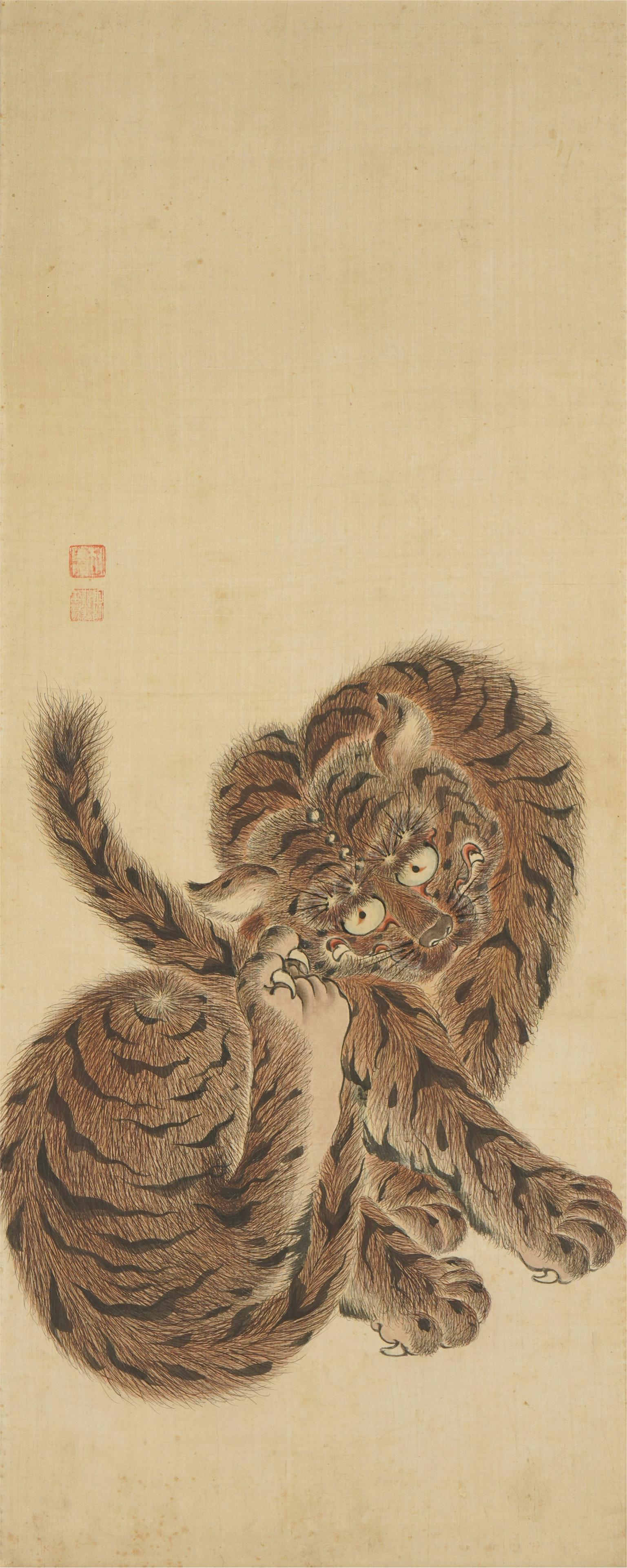 Chinese Scroll of a Tiger (1 of 9)