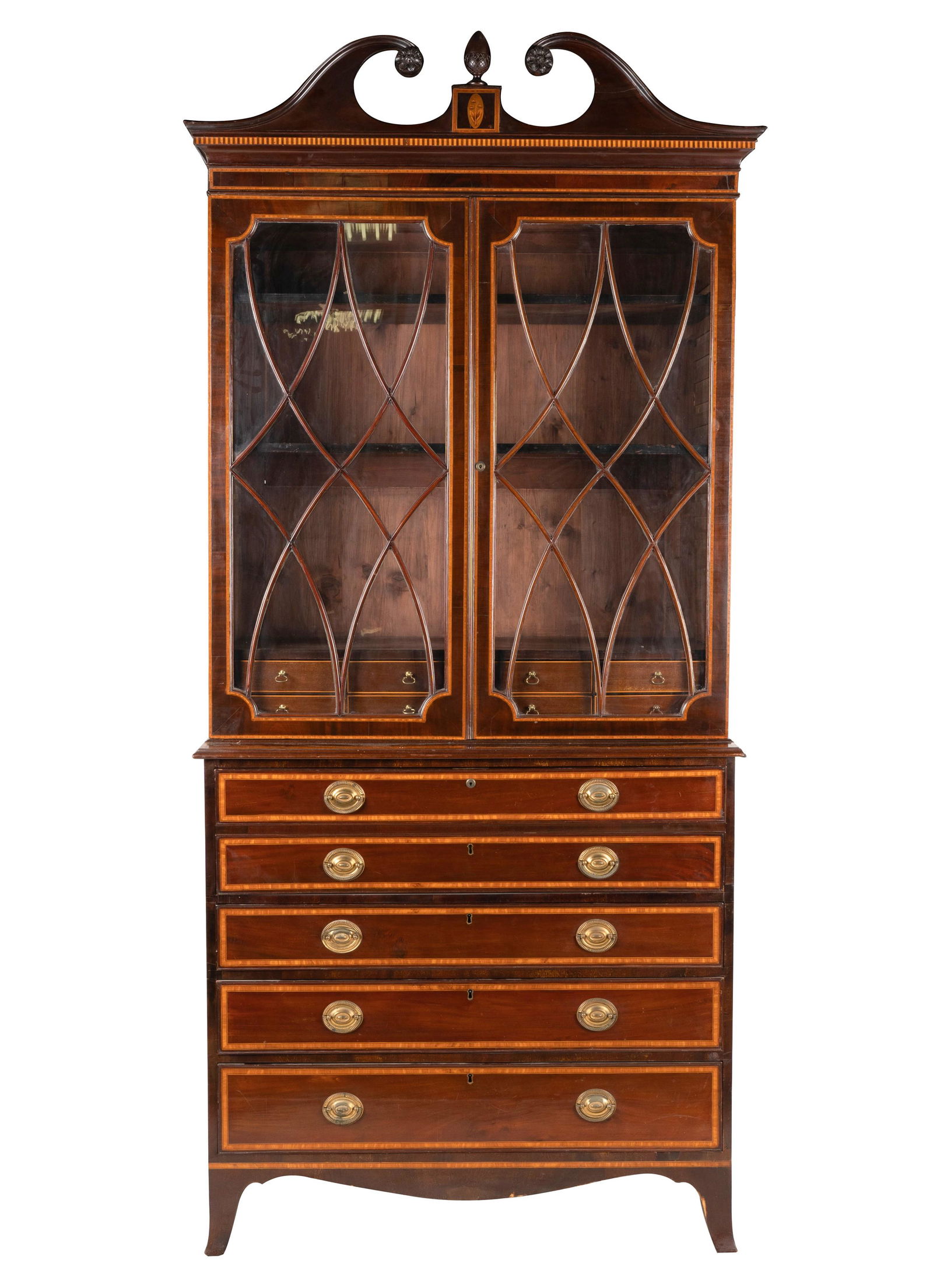 Antique Georgian-Style Mahogany Secretary Bookcase (1 of 15)