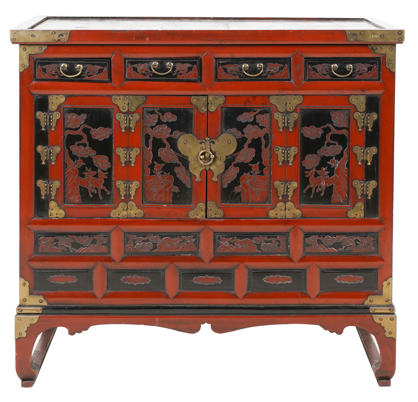 Asian Lacquered Cabinet (1 of 9)