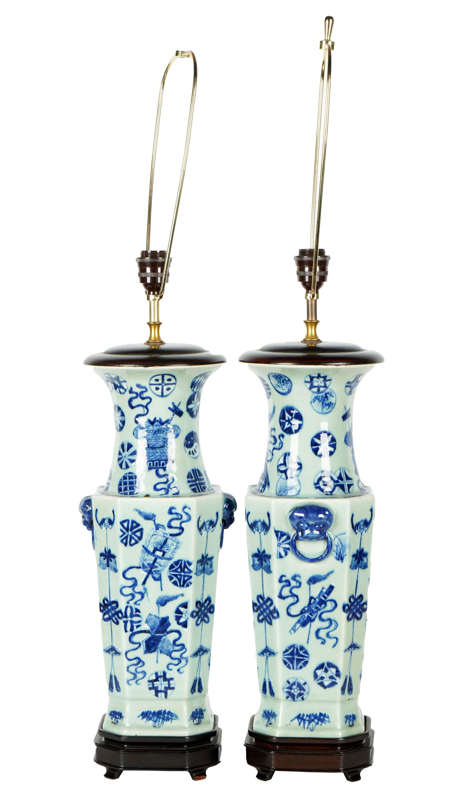 Pair of Chinese Blue and White Porcelain Vases (1 of 10)